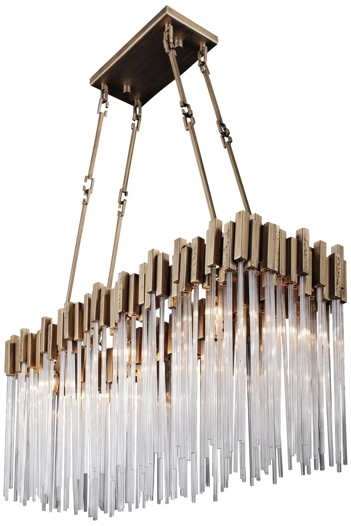 Matrix 36 1/2" Wide Havana Gold 6-Light Kitchen Island Light Pendant - Image 2