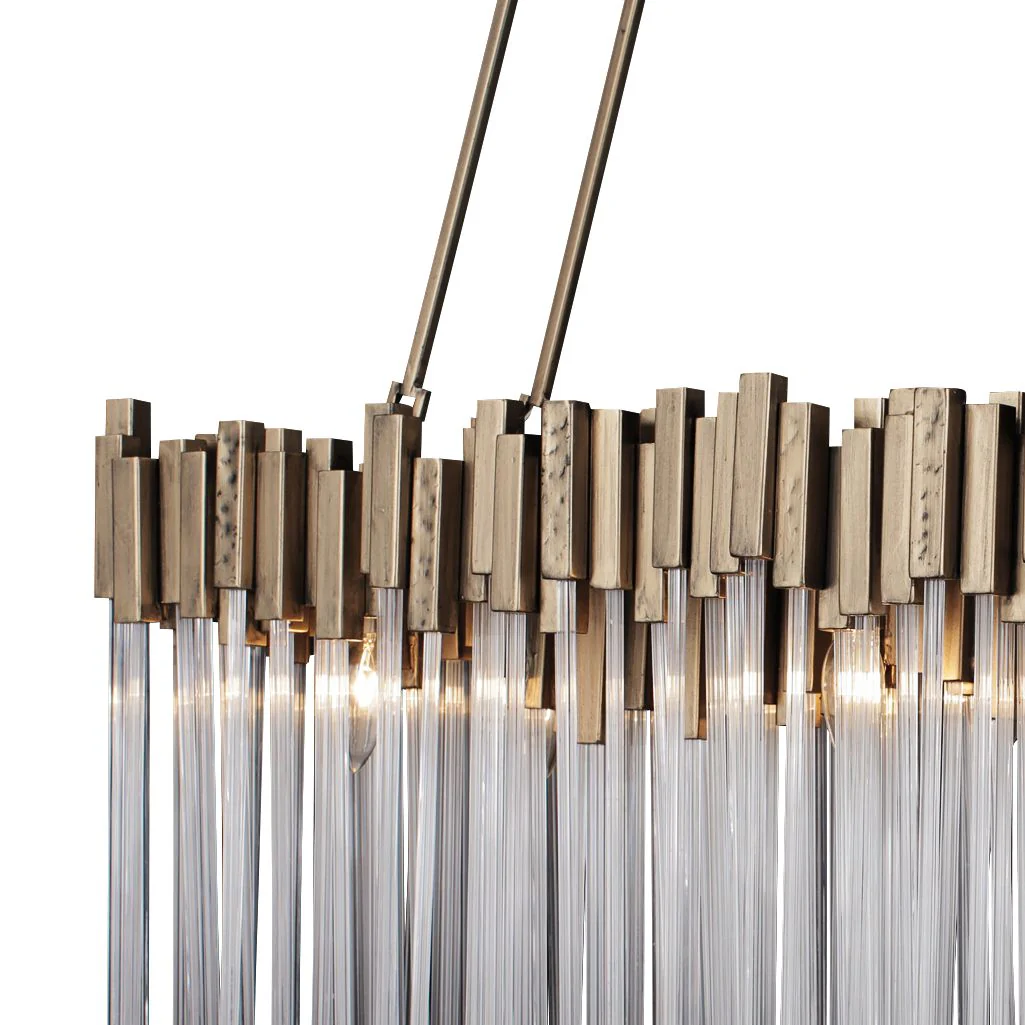 Matrix 36 1/2" Wide Havana Gold 6-Light Kitchen Island Light Pendant - Image 3