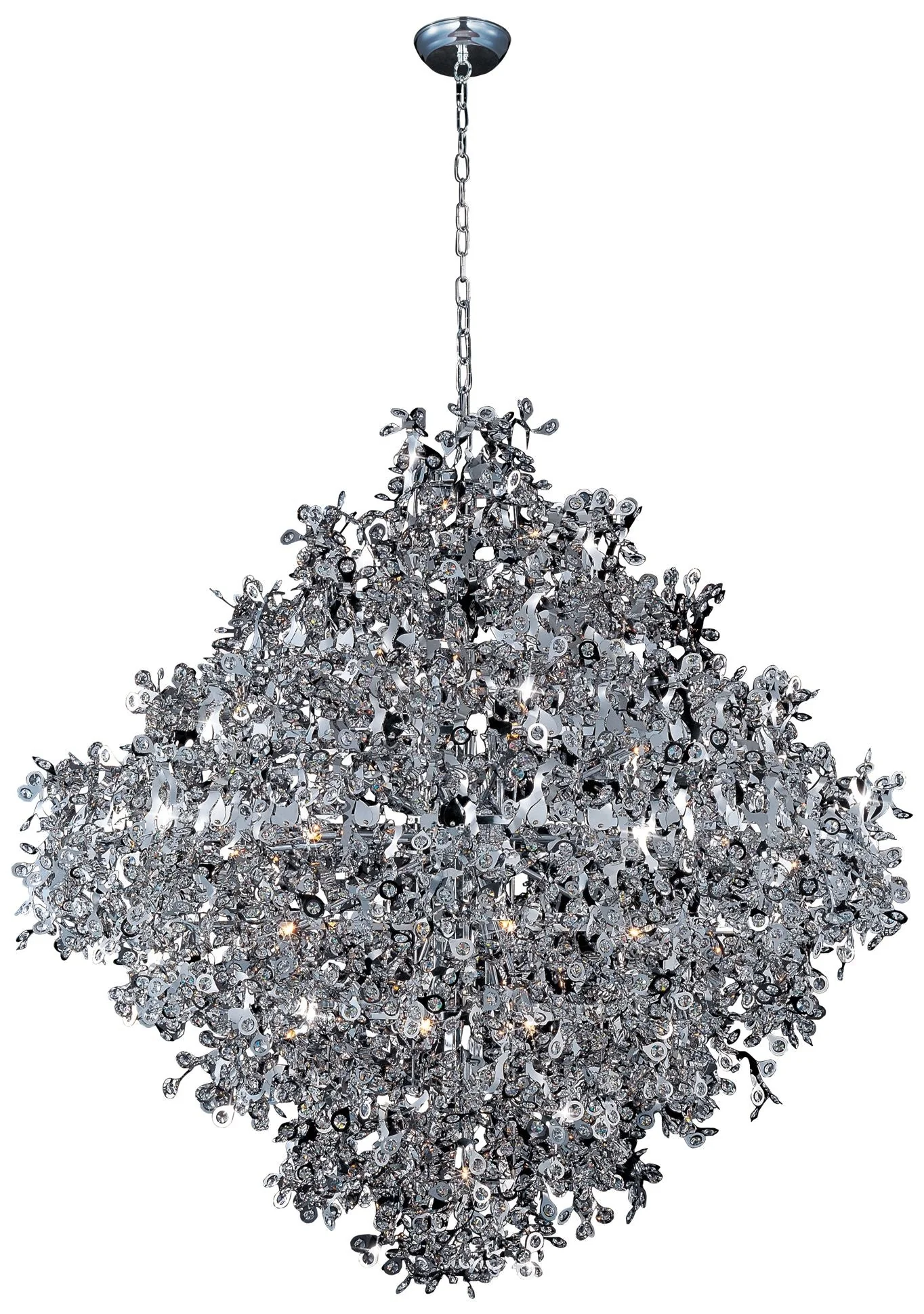 Maxim Comet 50" Wide Chrome and Crystal Chandelier - Image 2