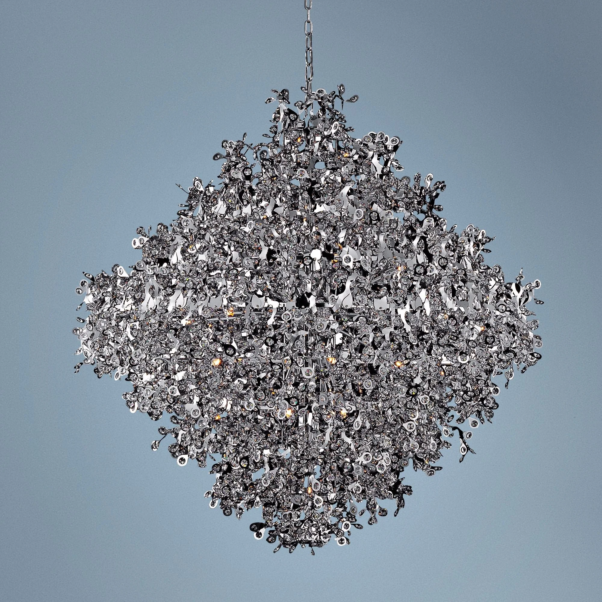 Maxim Comet 50" Wide Chrome and Crystal Chandelier - Image 1