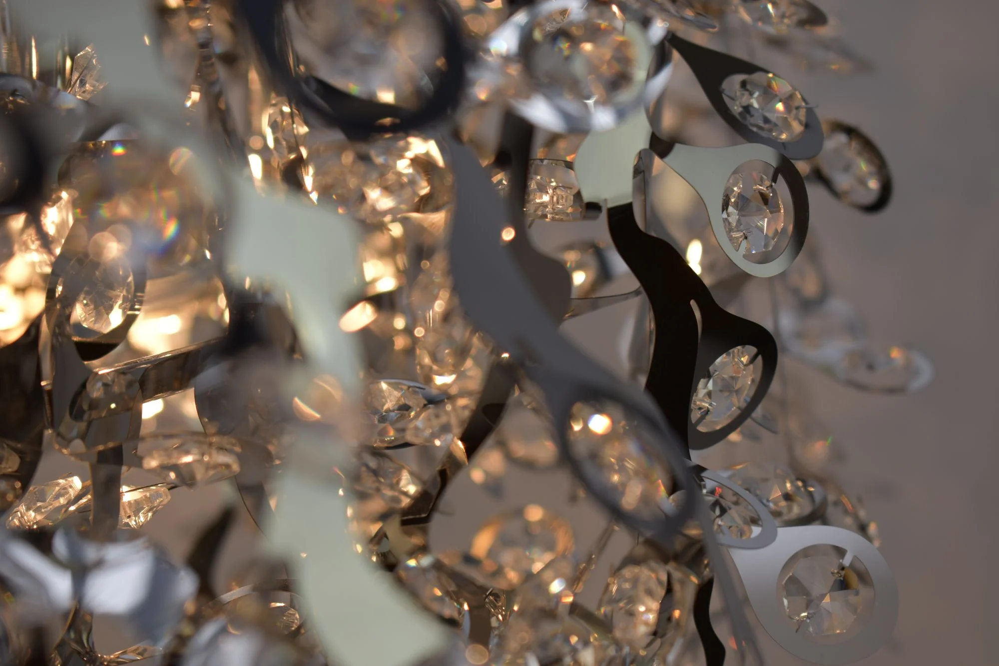 Maxim Comet 50" Wide Chrome and Crystal Chandelier - Image 3