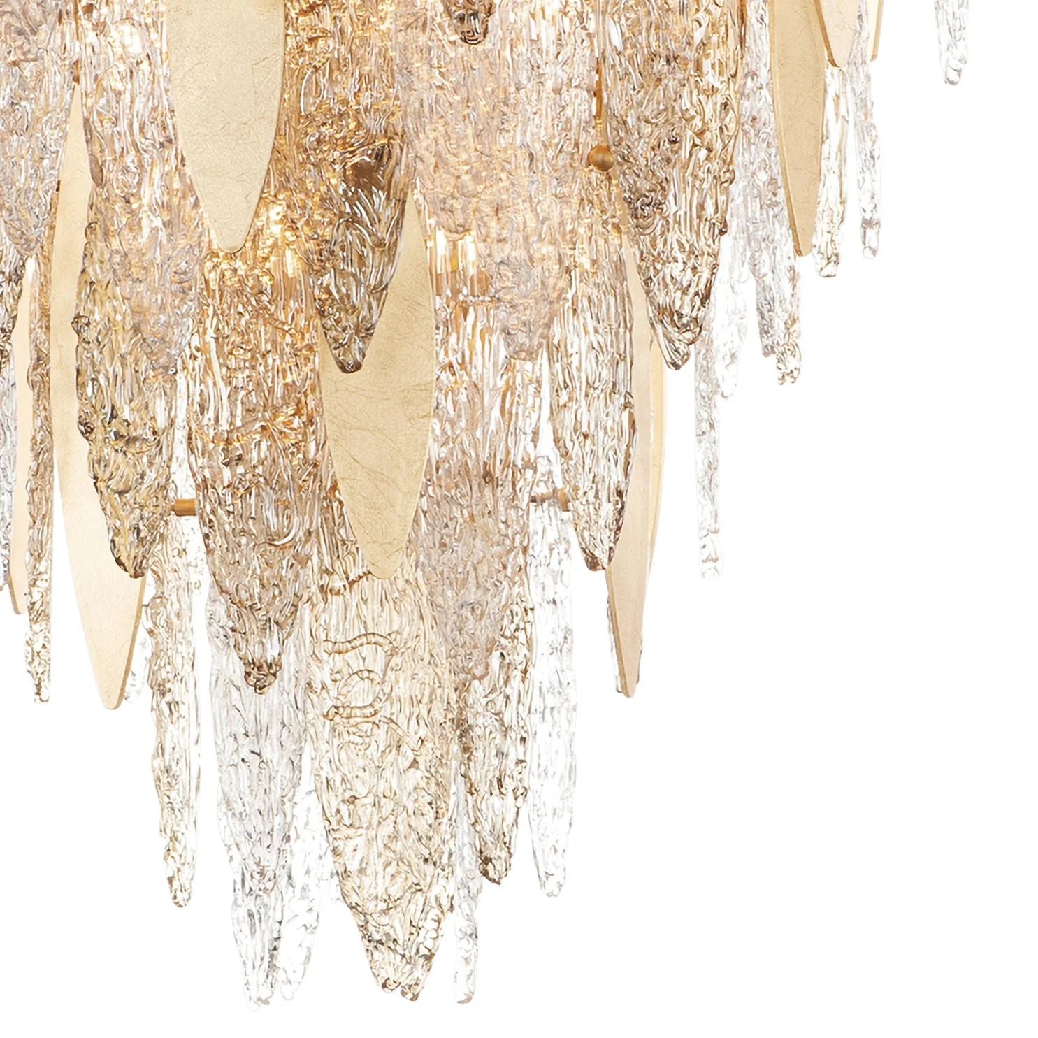 Maxim Majestic 24" Wide Gold Leaf Pendant Chandelier - Image 3