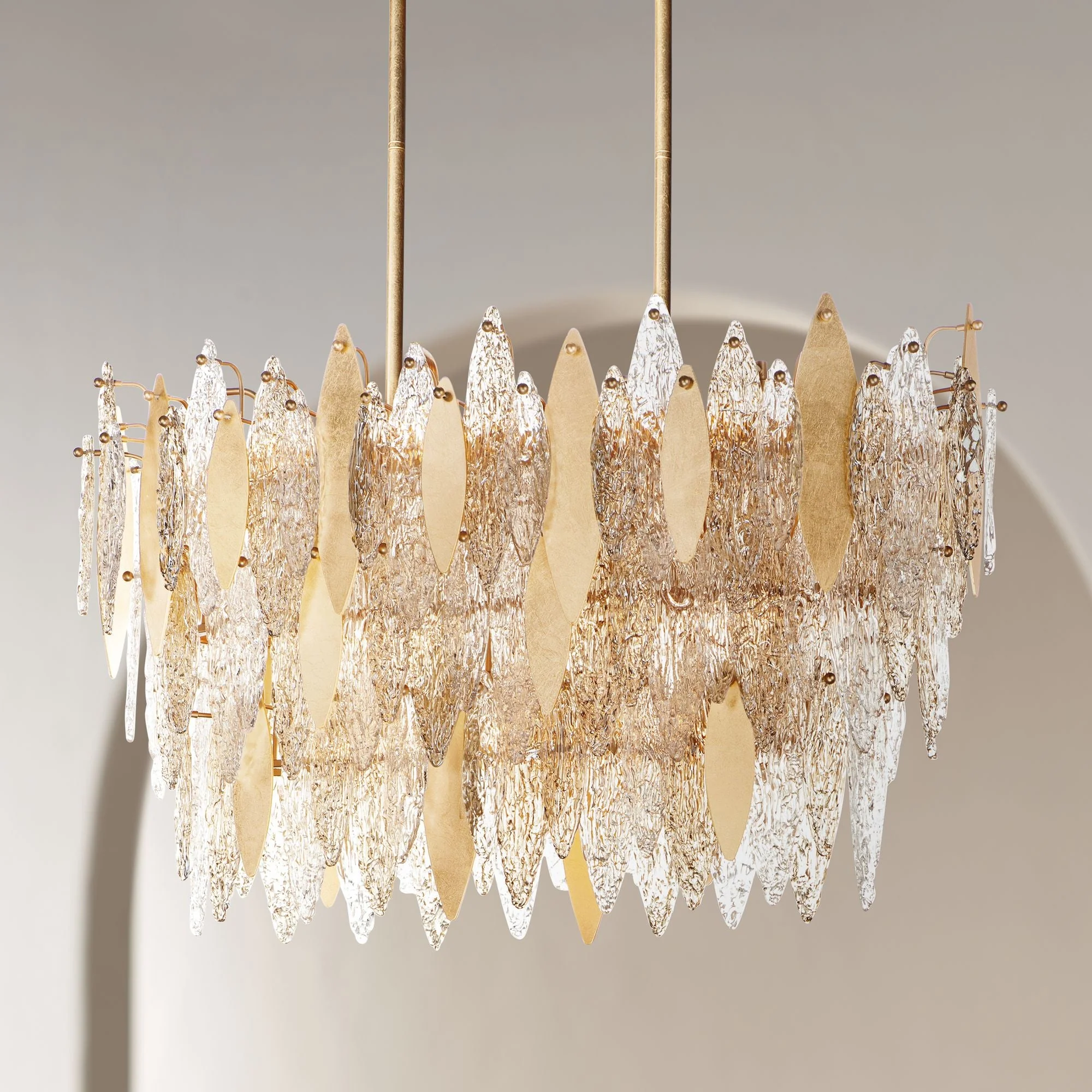 Maxim Majestic 39 1/2"W Gold Leaf Island Pendant Chandelier - Image 1