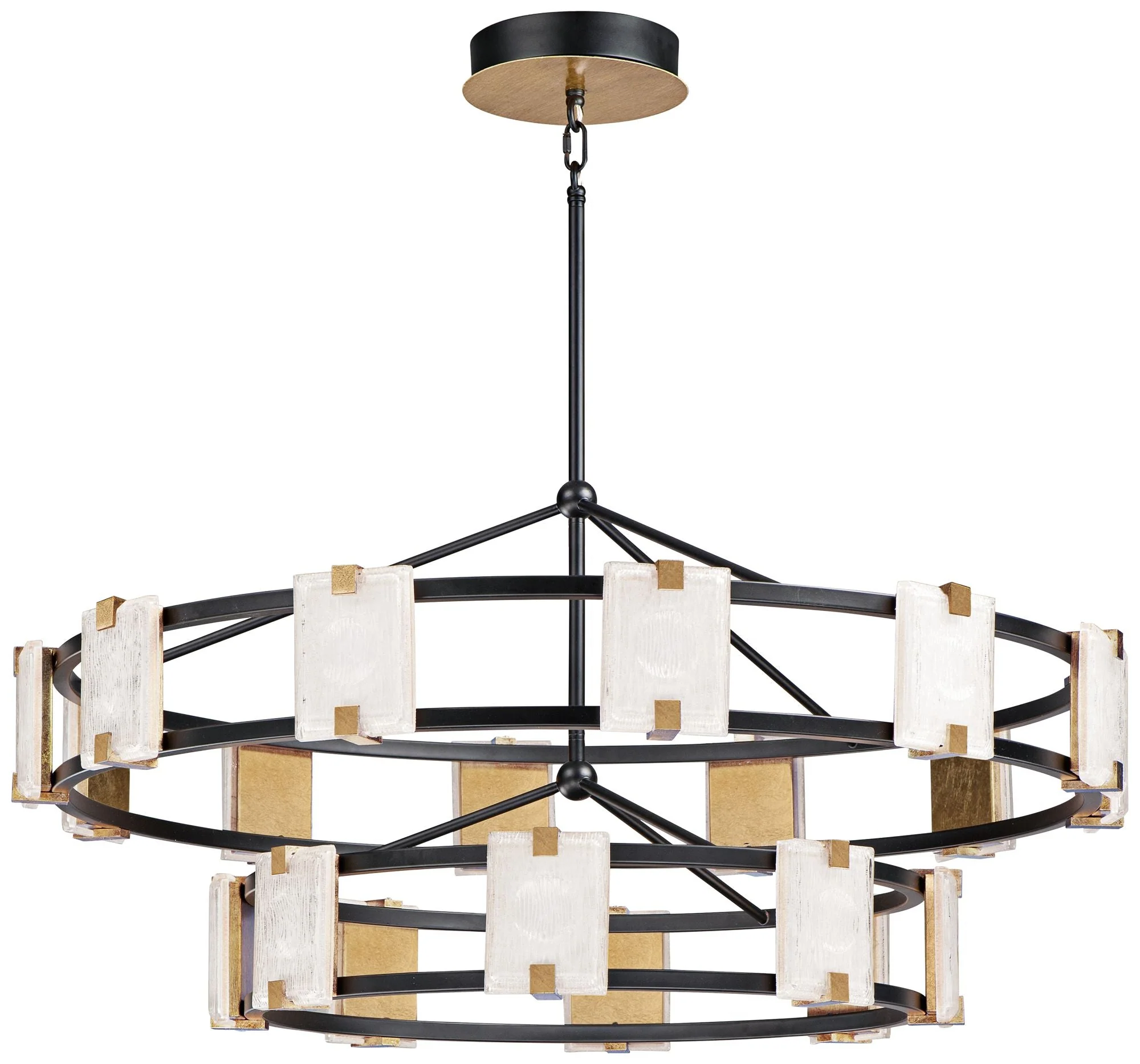 Maxim Radiant 41 3/4"W Black Gold 20-Light LED Chandelier - Image 2