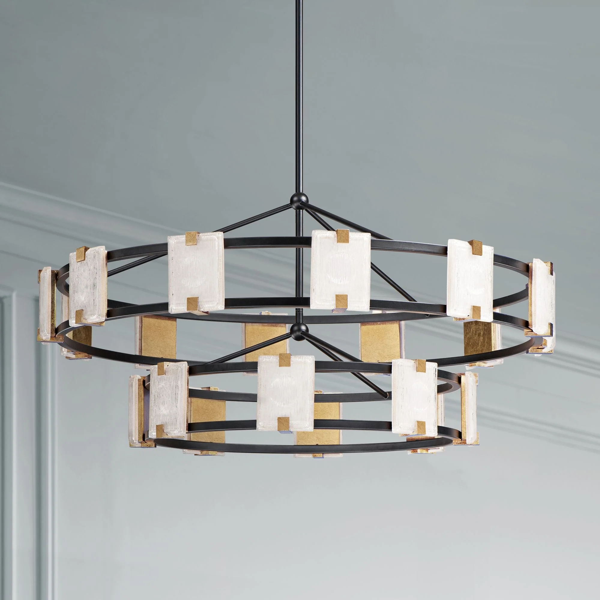 Maxim Radiant 41 3/4"W Black Gold 20-Light LED Chandelier - Image 1