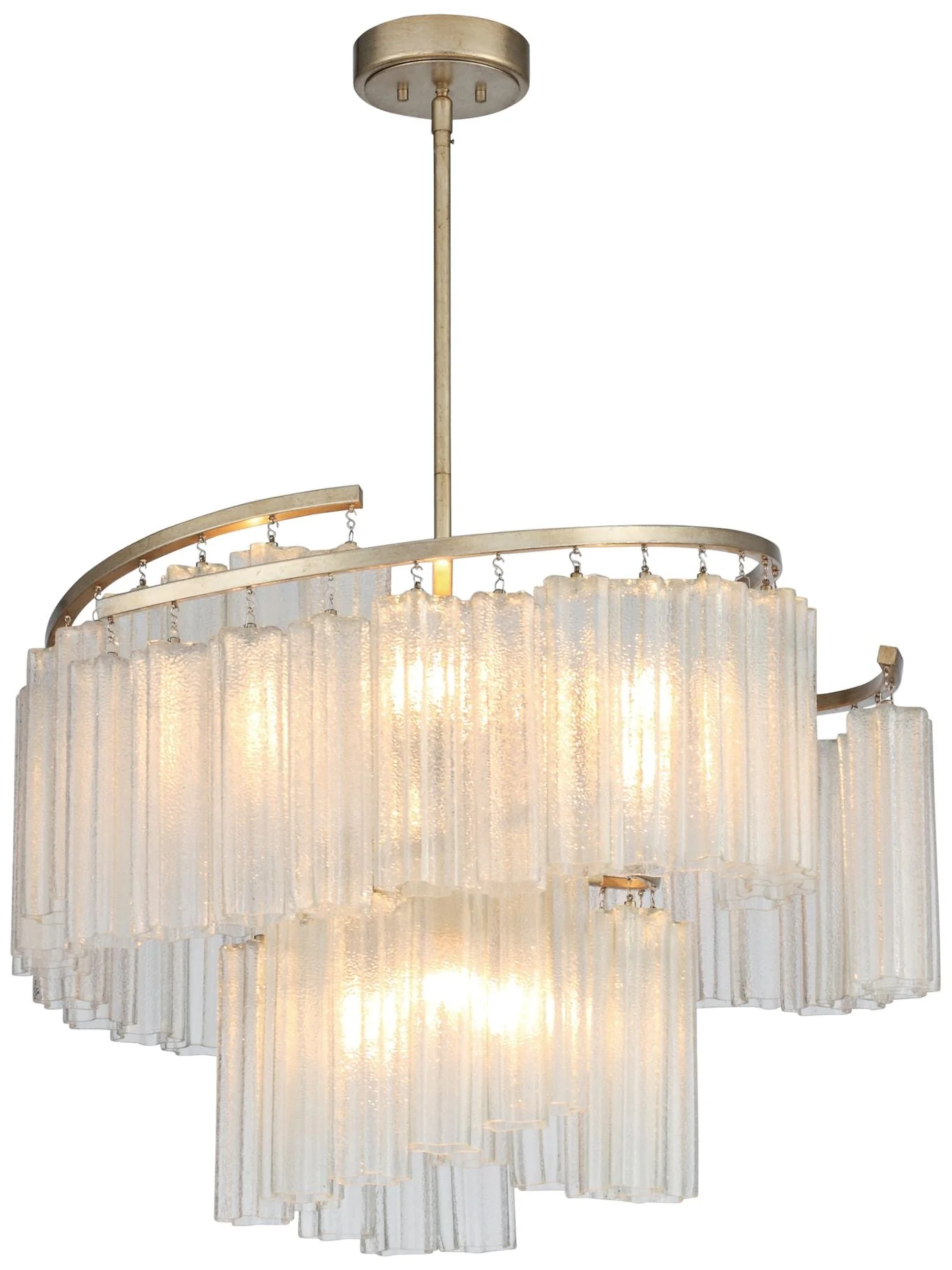 Maxim Victoria 33" Wide Golden Silver and Glass Modern Pendant Light - Image 2
