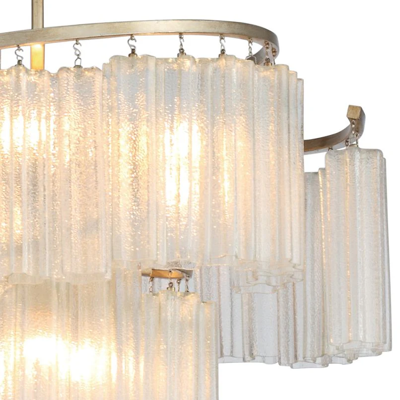 Maxim Victoria 33" Wide Golden Silver and Glass Modern Pendant Light - Image 3