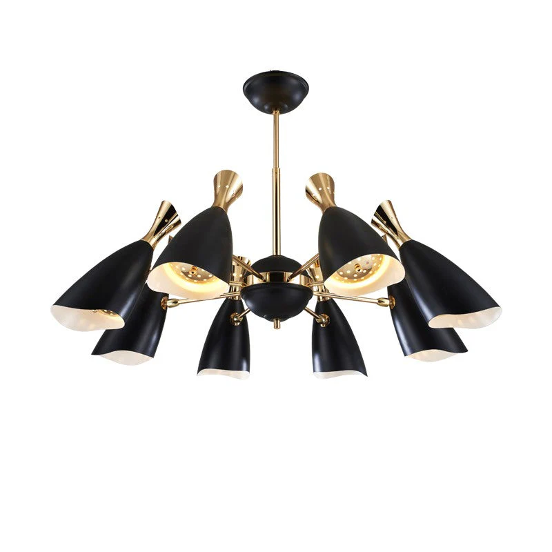 Postmodern black 8 lights chandelier - Image 1
