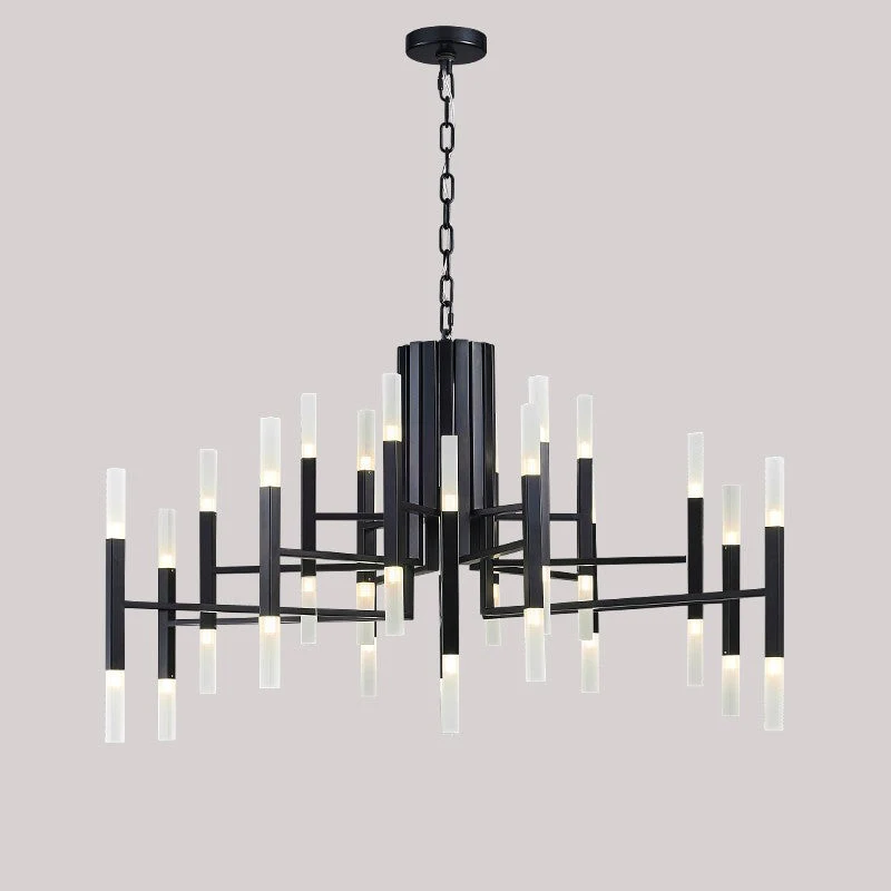 Modeen design simple style beautiful black 36 lights chandelier - Image 1