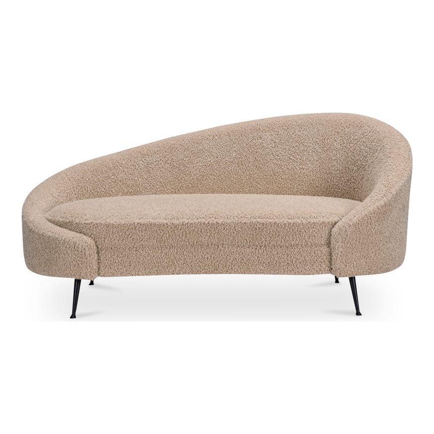 Moe’s Home Collection Abigail Light Brown Faux Shearling Chaise