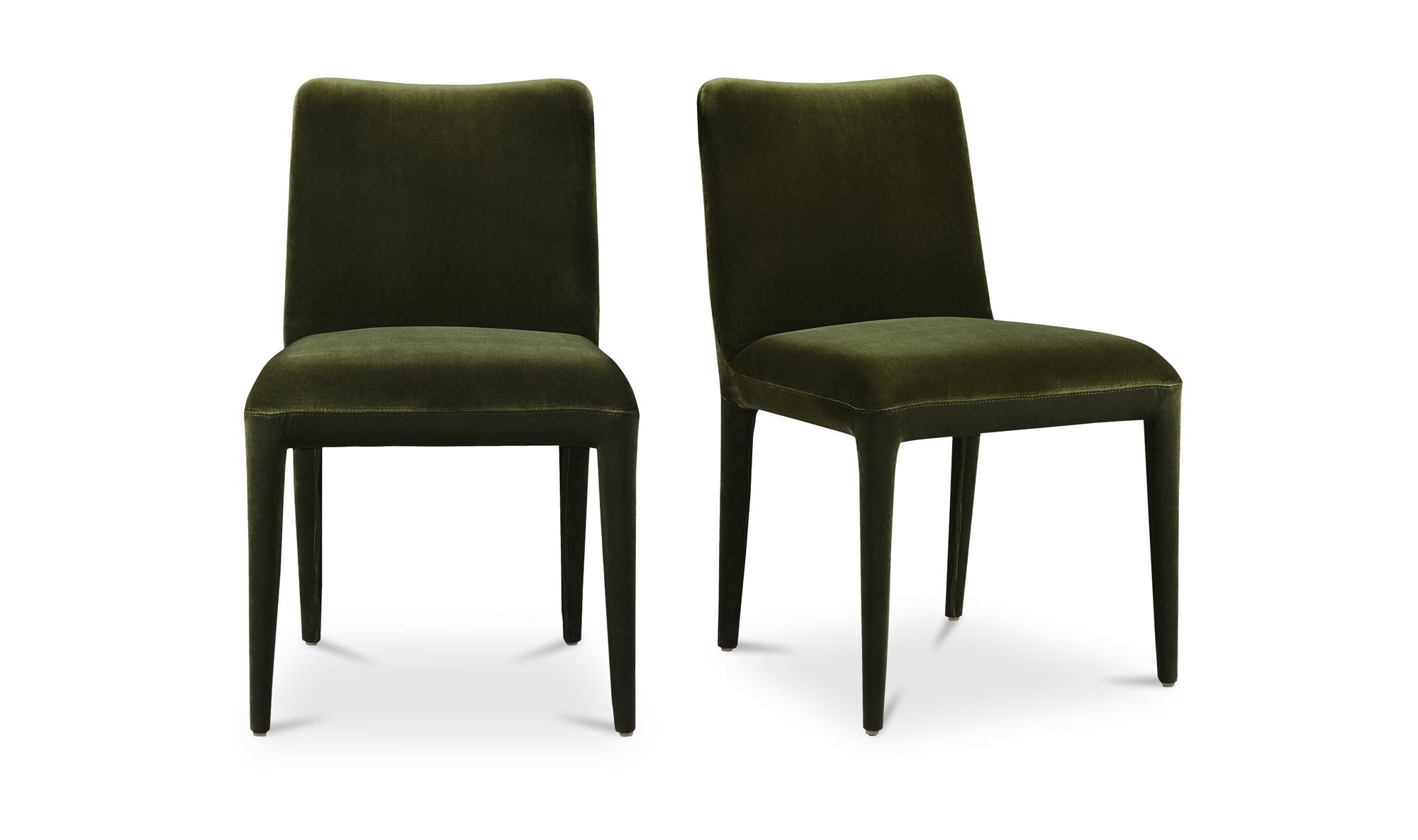 Moe's Home Calla Dining Chair Green Velvet - Set Of Two - Image 1
