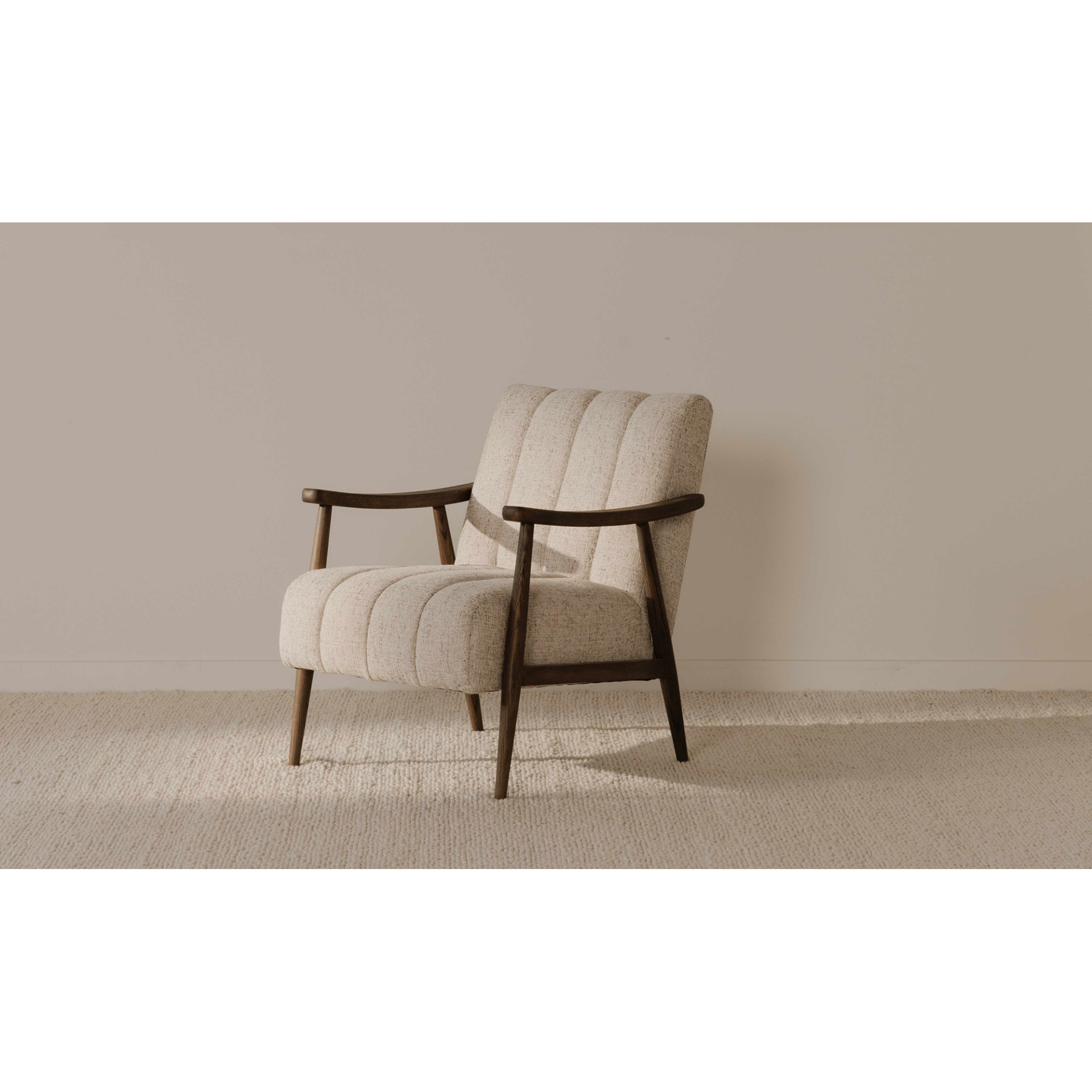 Moe's Home Collection Aster Pebbled Beige Accent Chair - Image 2