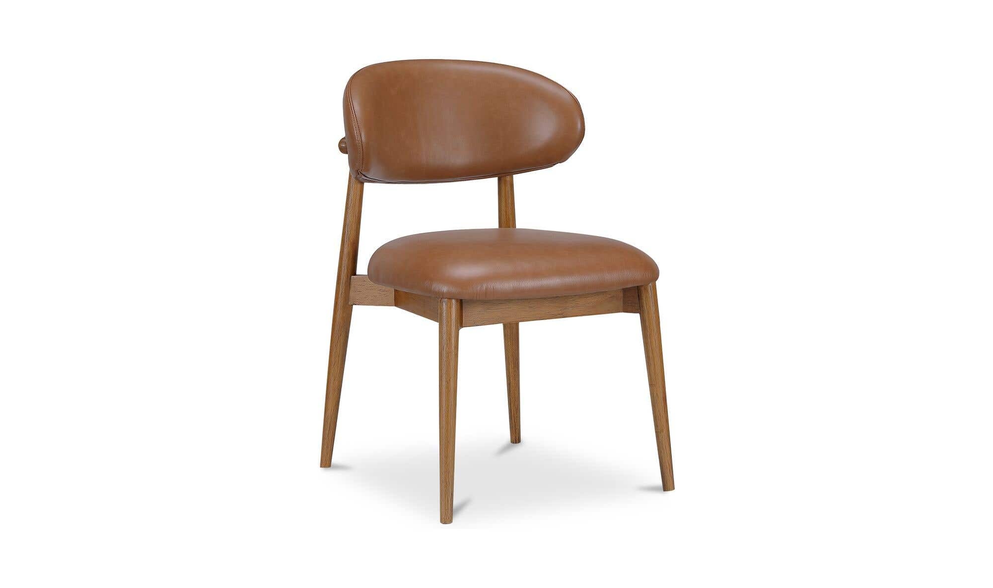 Moe's Home Ellie Dining Chair Brown Leather - Image 3