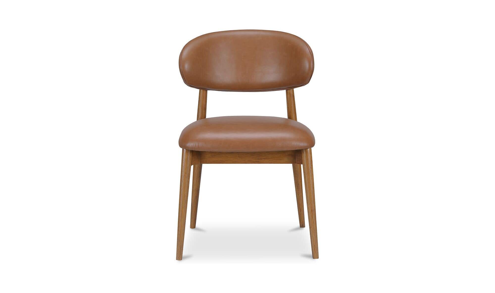 Moe's Home Ellie Dining Chair Brown Leather - Image 1