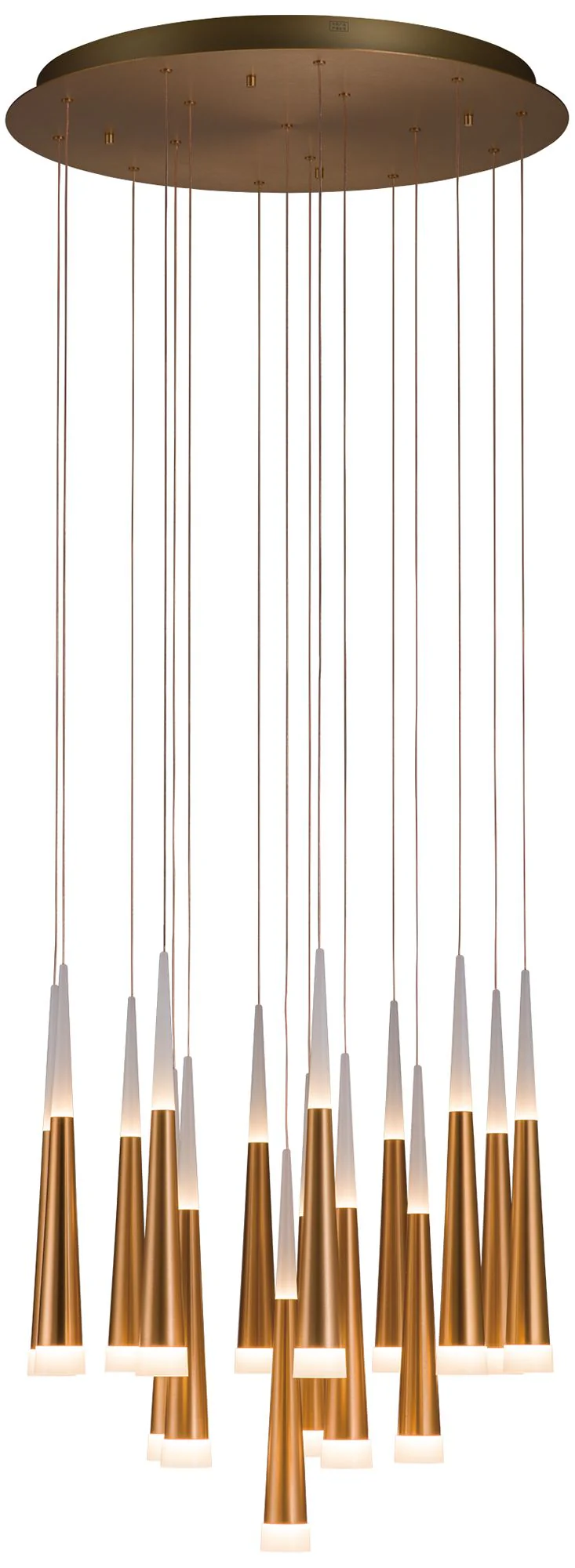 Meteor 25.6 inch Brushed Gold Chandelier - Image 1