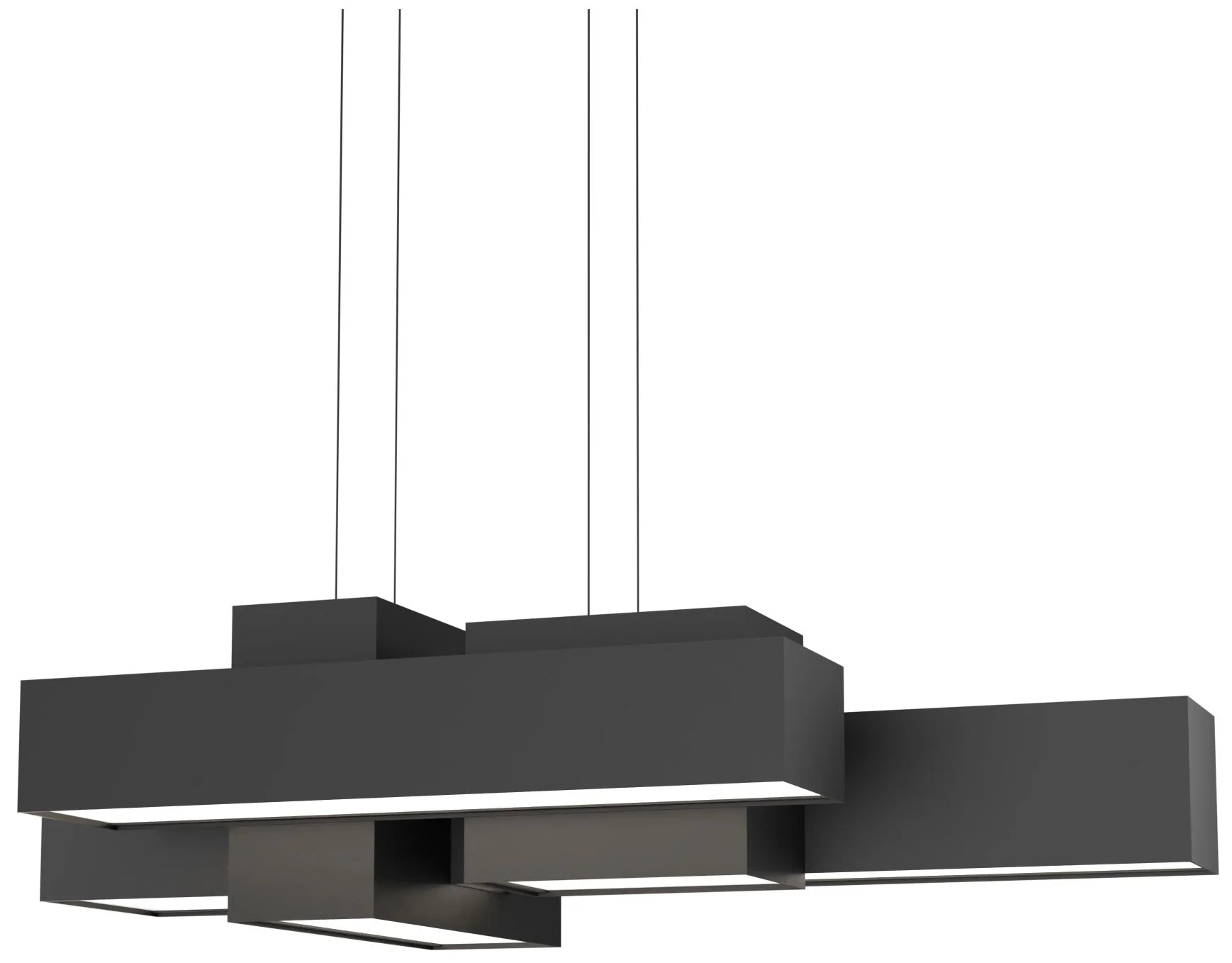 Metro 37" Long Black Pendant 0-10V LED - Image 1