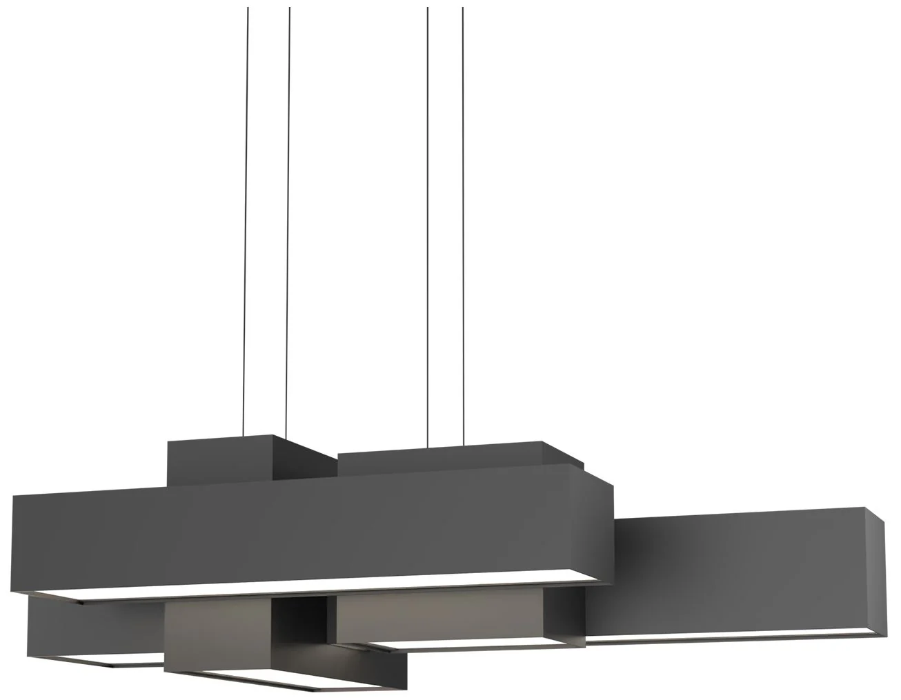 Metro 37" Long Dark Iron Pendant 0-10V LED - Image 1