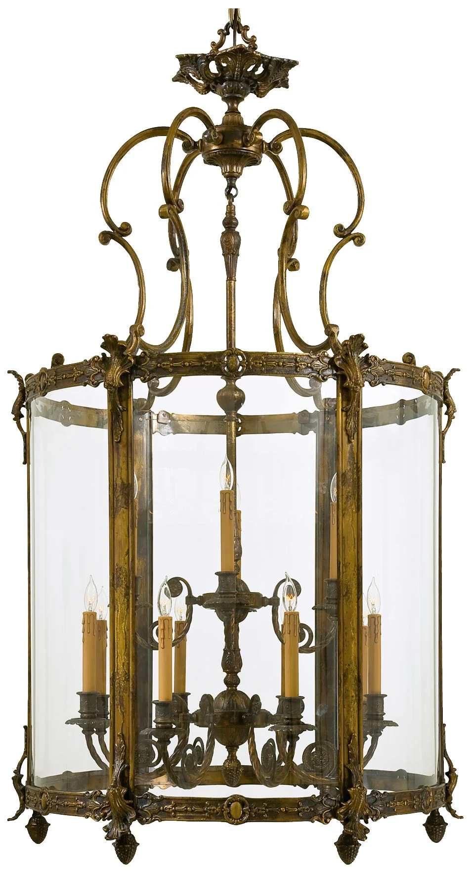 Metropolitan 12-Light 31.1-in Oxide Brass Pendant with Clear Glass Shades - Image 1