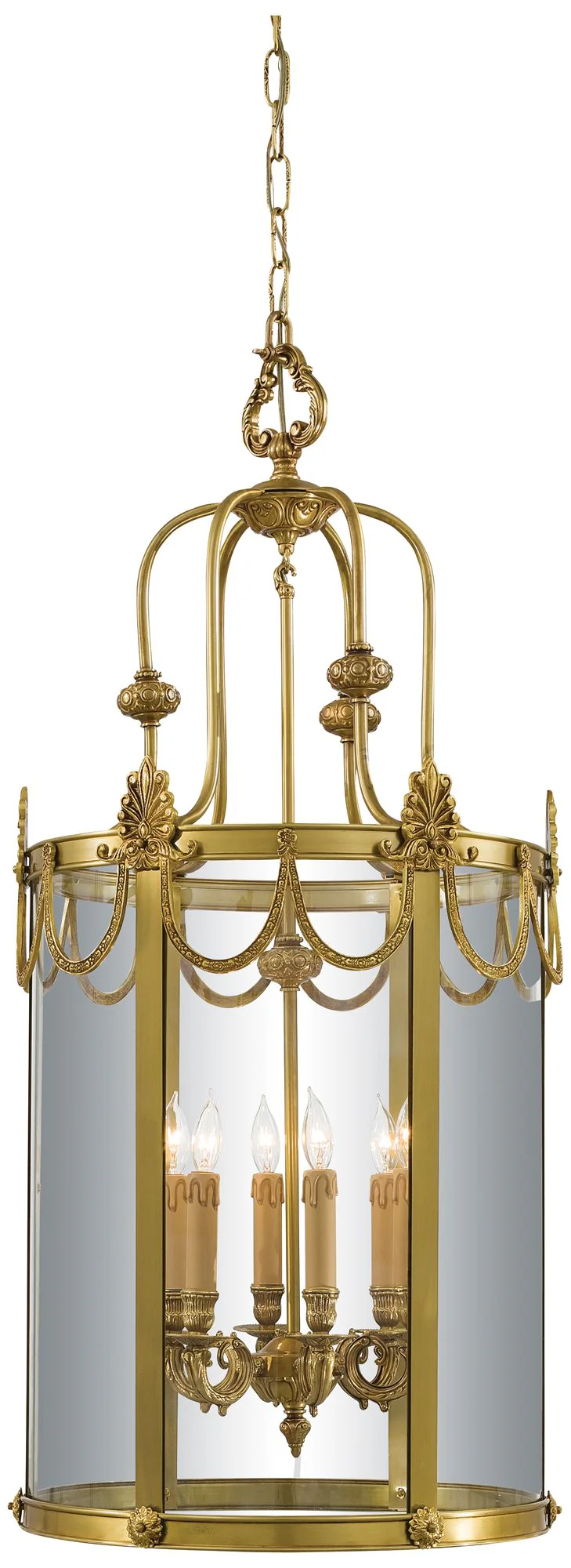 Metropolitan 6-Light 18.75-in Dore Gold Foyer Pendant with Glass Shades - Image 2