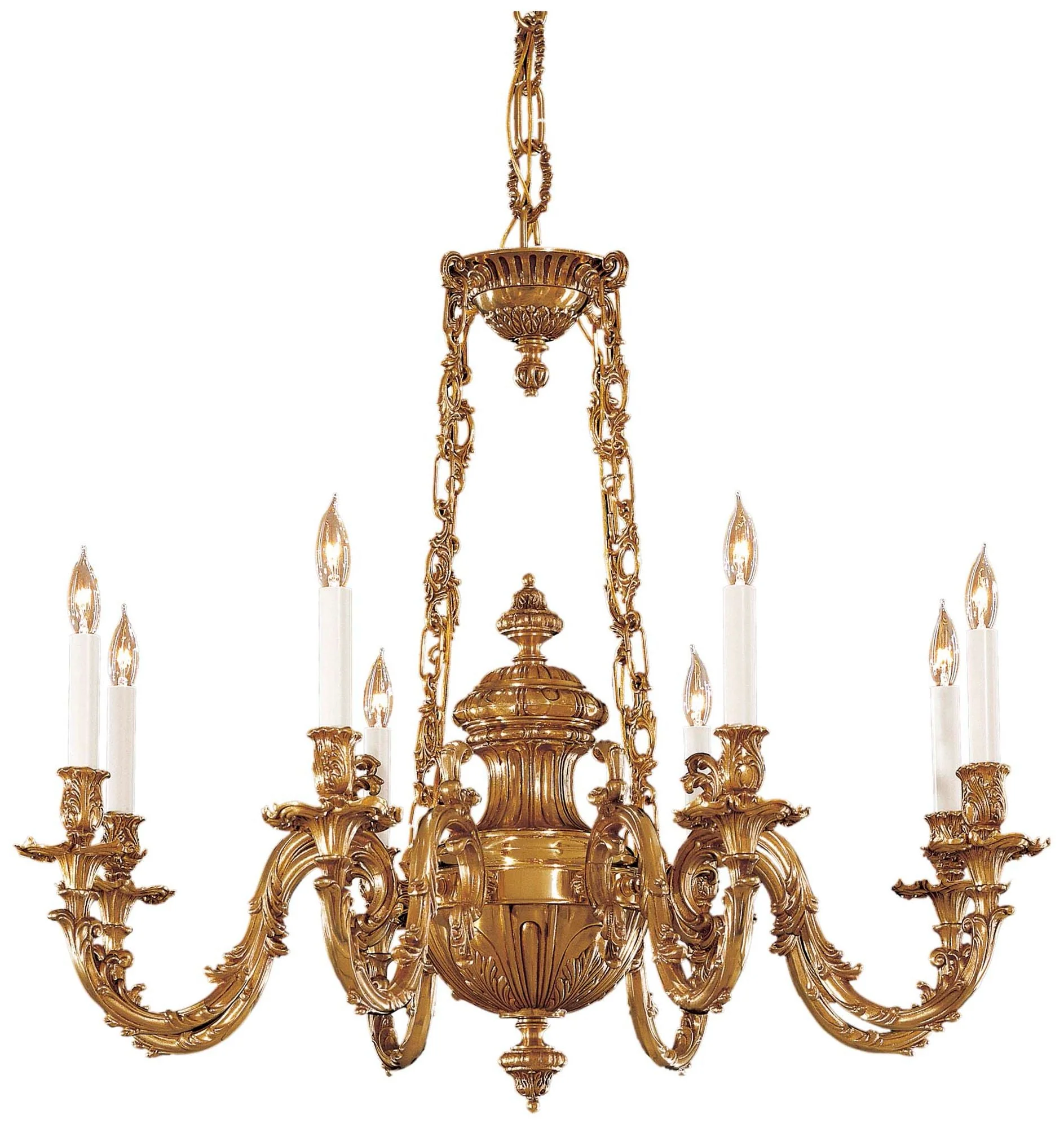 Metropolitan 8-Light 33-in Classic Brass Indoor Chandelier - Image 2