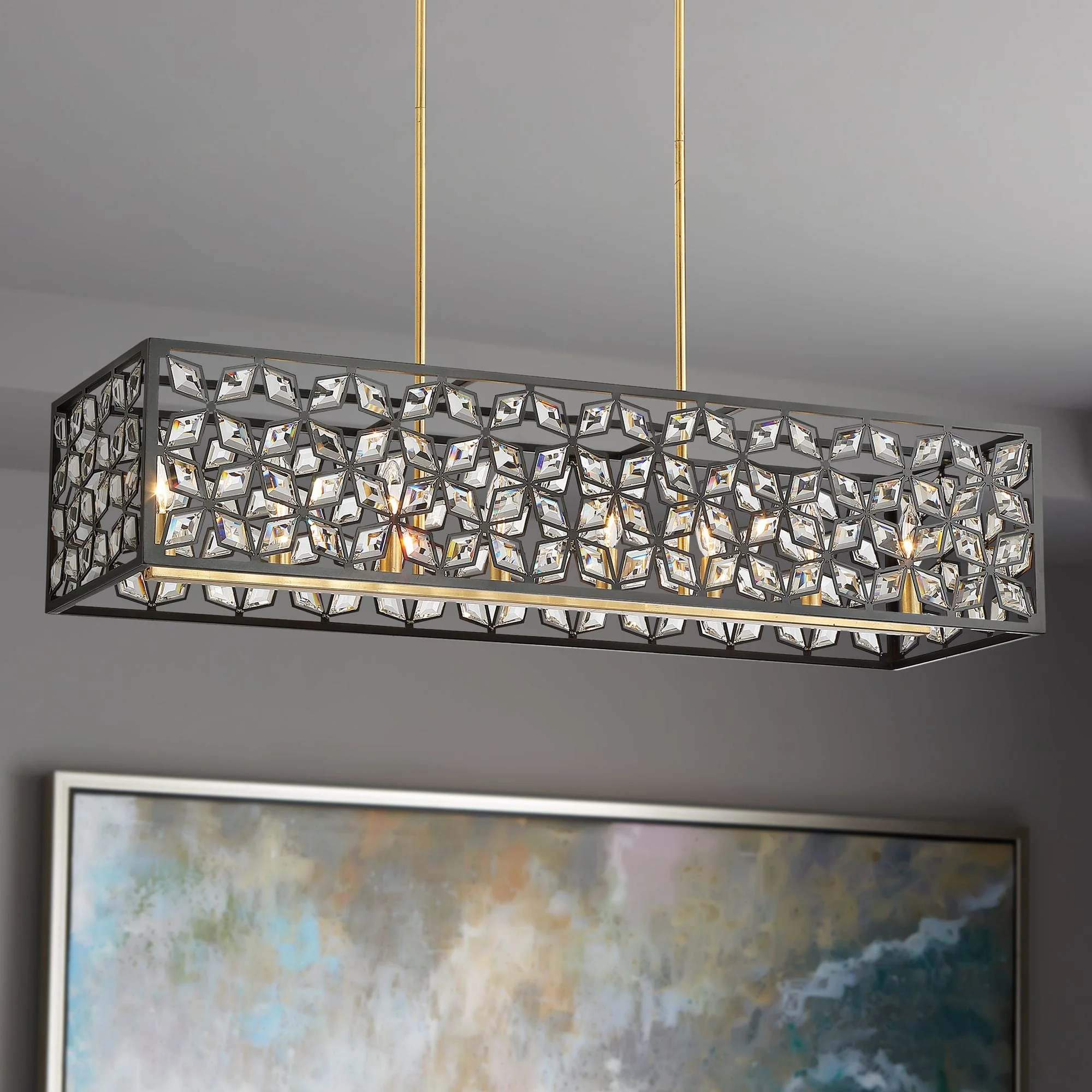 Metropolitan Brookcrest 39 1/4" Wide Crystal Kitchen Island Light - Image 1