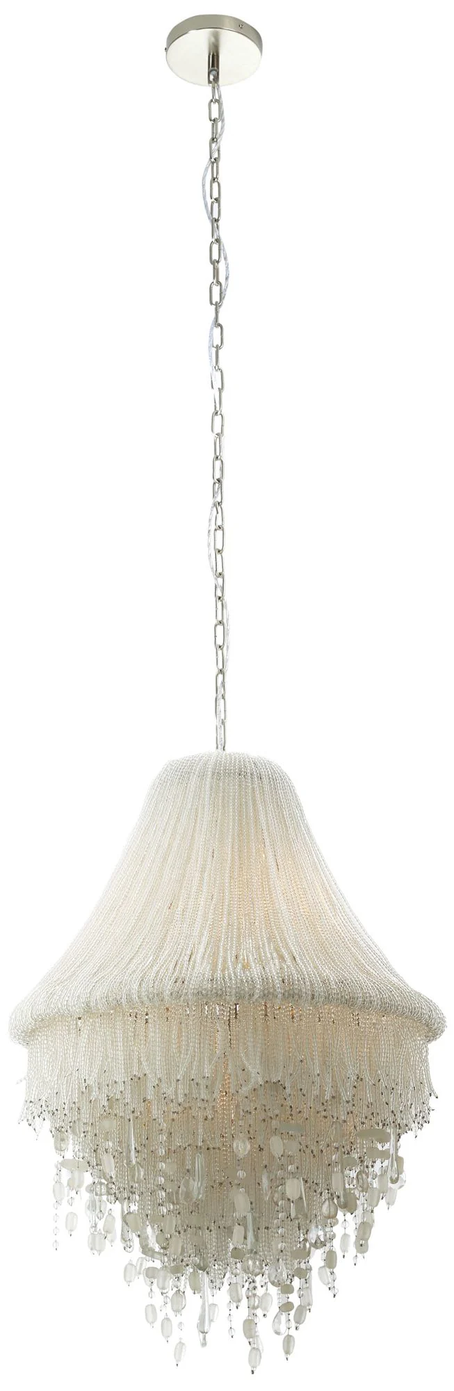 Metropolitan Crystal Reign 5-Light 22.75-in Polished Nickel Pendant - Image 1