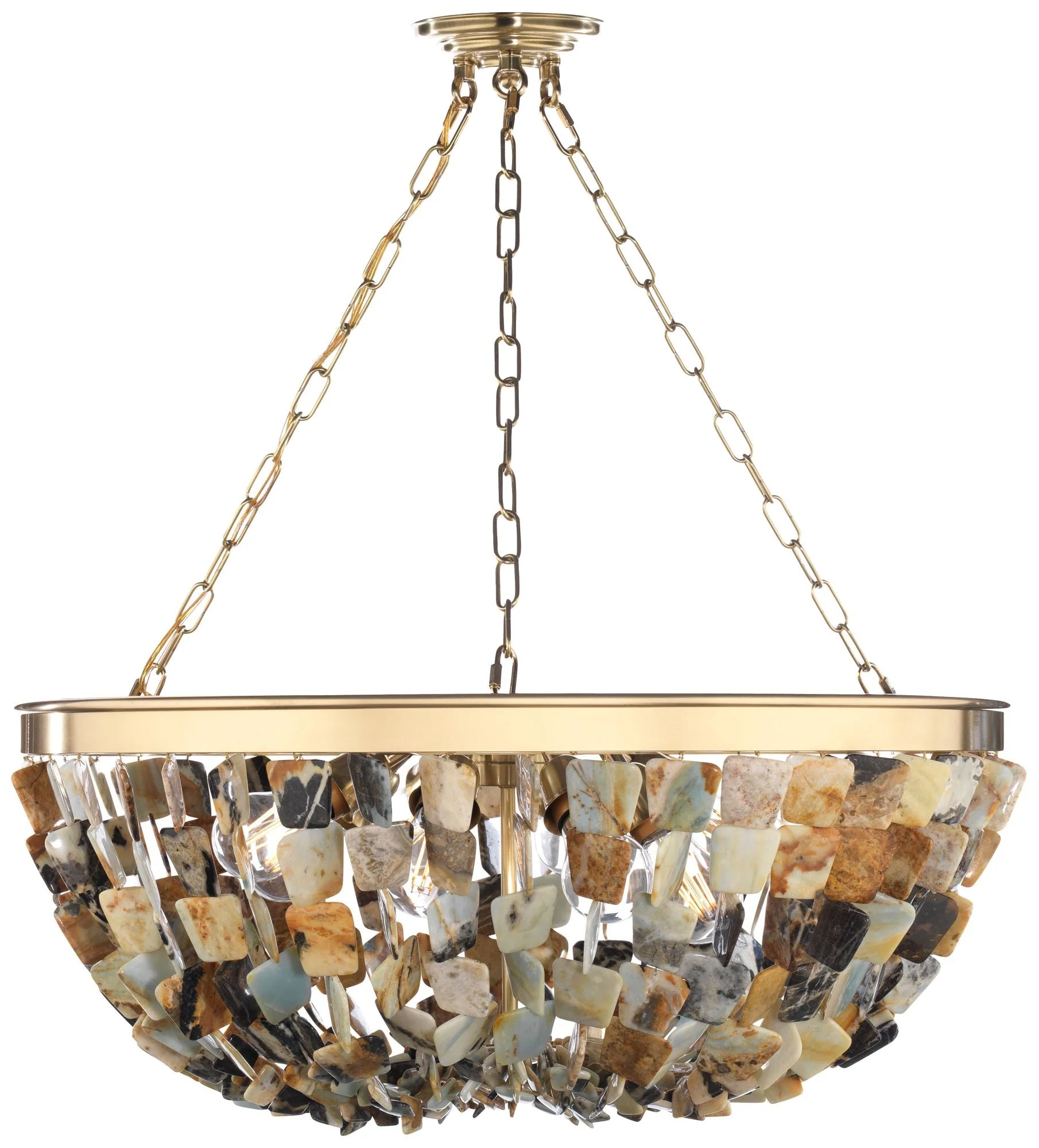 Metropolitan Flotsam 8-Light 29.5-in Brass Pendan - Image 1