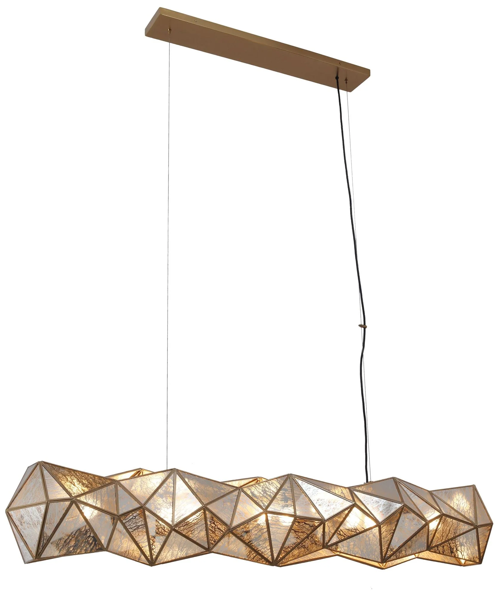 Metropolitan Geo-Gem 8-Light 61.5-in Artisan Brass Island Chandelier - Image 1