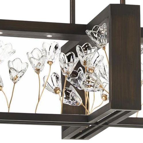 Metropolitan Maison Des Fleurs 30" Wide Bronze 4-Light LED Chandelier - Image 3