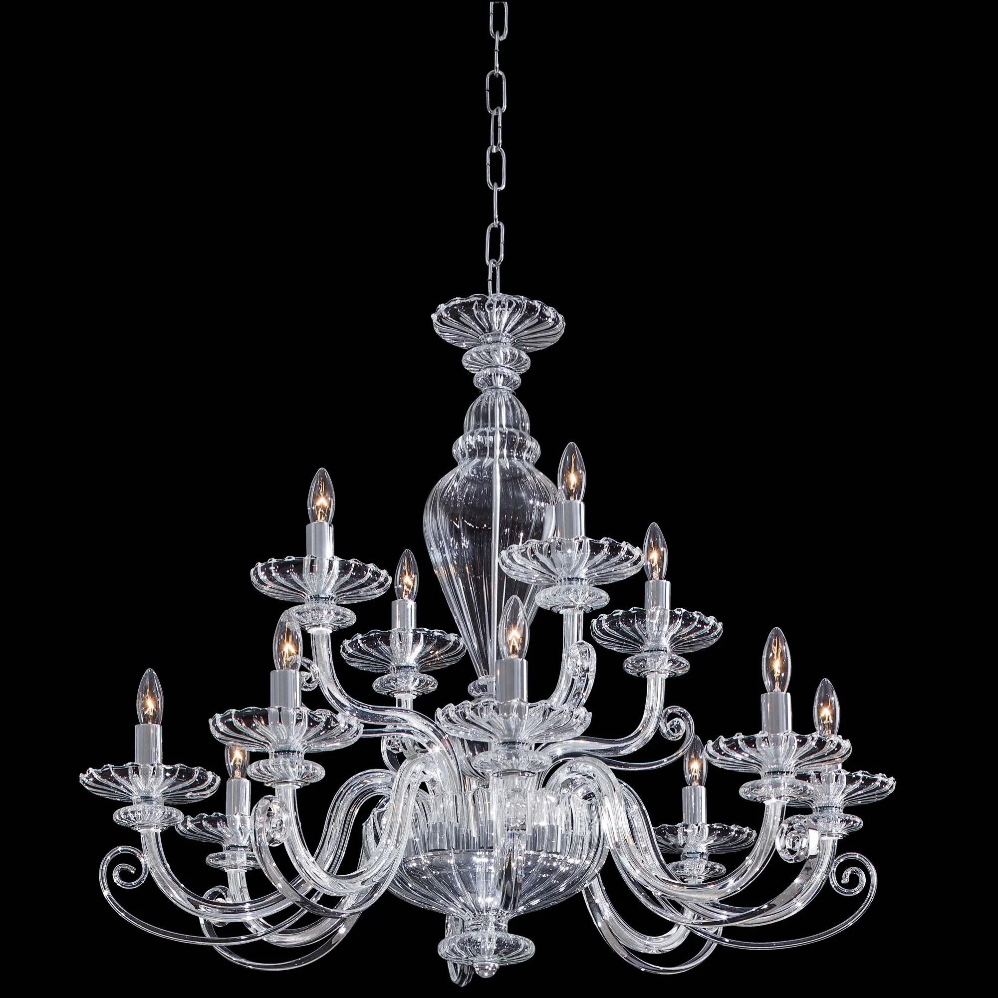 Metropolitan Traditional 29 1/2" Wide Clear Glass Chandelier - Image 1