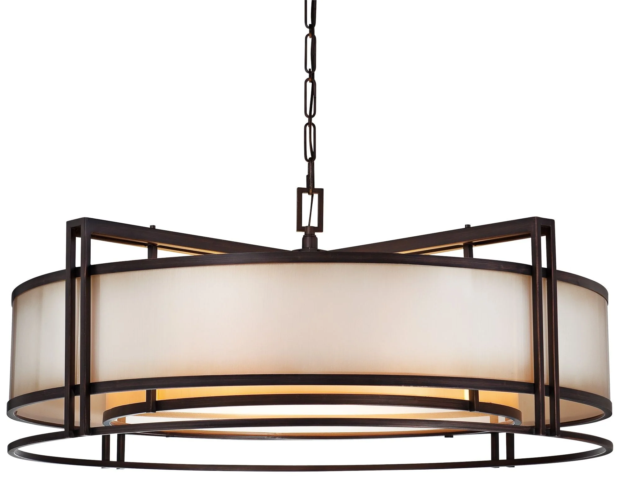 Metropolitan Underscore 36" Wide Bronze 5-Light Pendant Light - Image 2