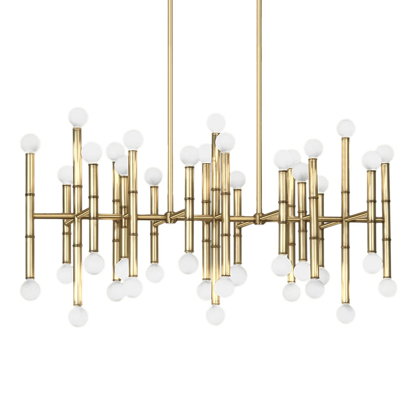 Gold 42 Light Andy Abbey GM079 Chandeliers with Shades  14Wx24Hx38L - Image 1