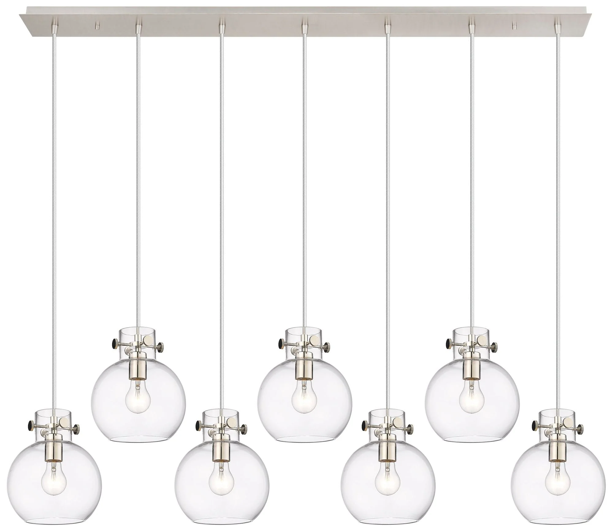 Milan 36.13" Wide 5 Light Brushed Brass Linear Pendant w/ Light Smoke - Image 1