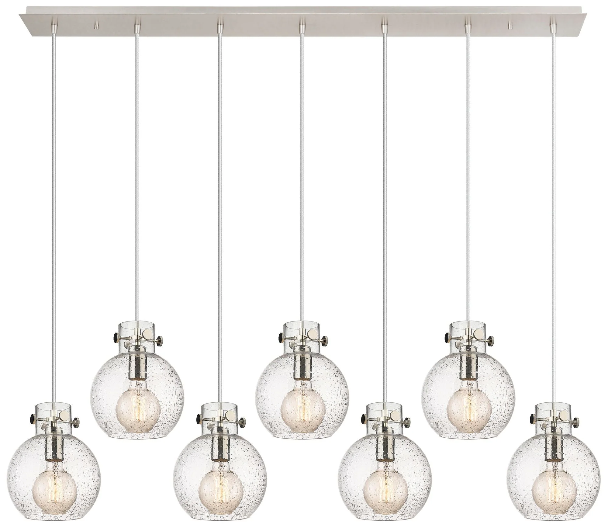Milan 36.13" Wide 5 Light Matte Black Linear Pendant With Light Smoke - Image 1