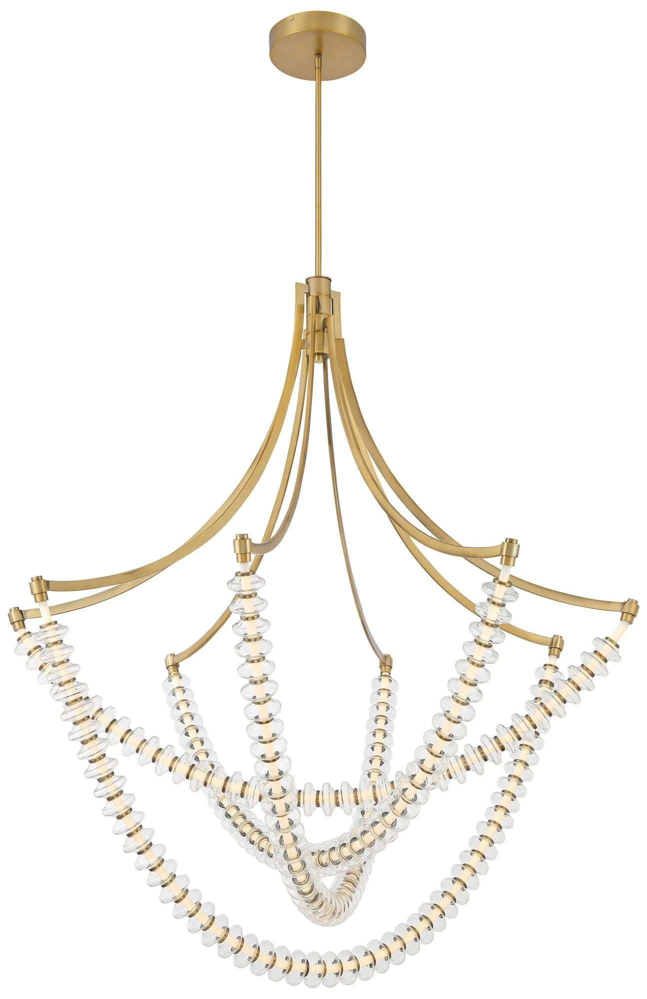 Minka-Lavery Pearl LED 49.25-in Legacy Brass Indoor Chandelier - Image 1