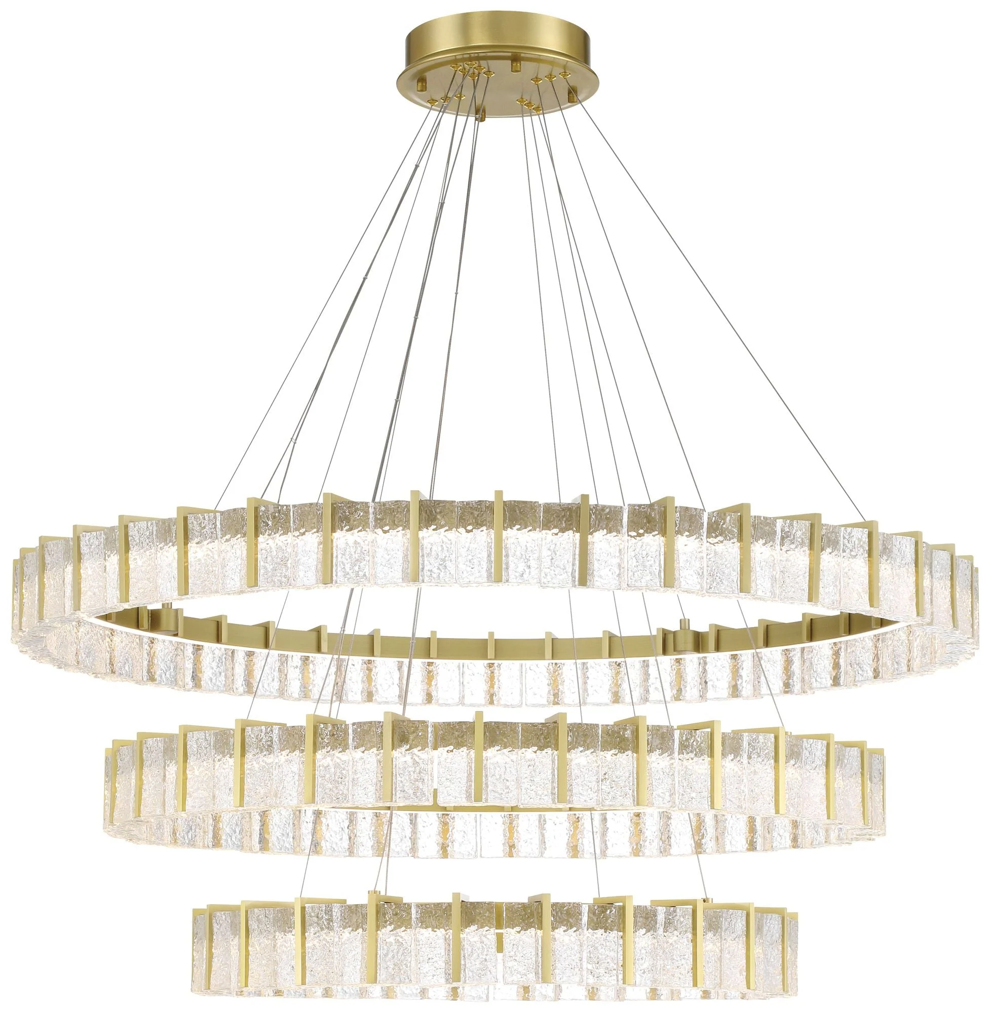Minka-Lavery Sevryn LED 34-in Soft Brass Indoor Chandelier - Image 1