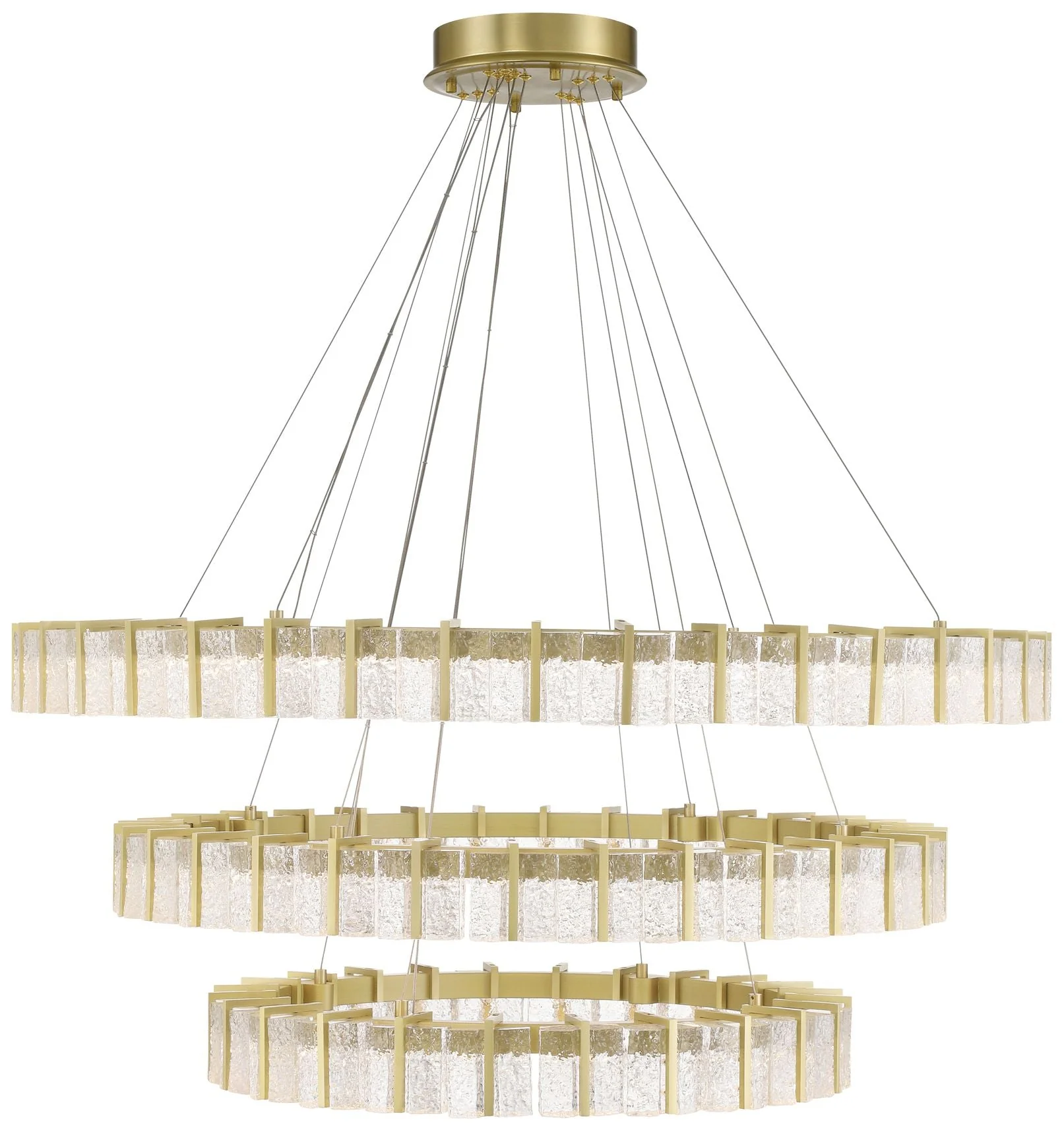 Minka-Lavery Sevryn LED 34-in Soft Brass Indoor Chandelier - Image 2