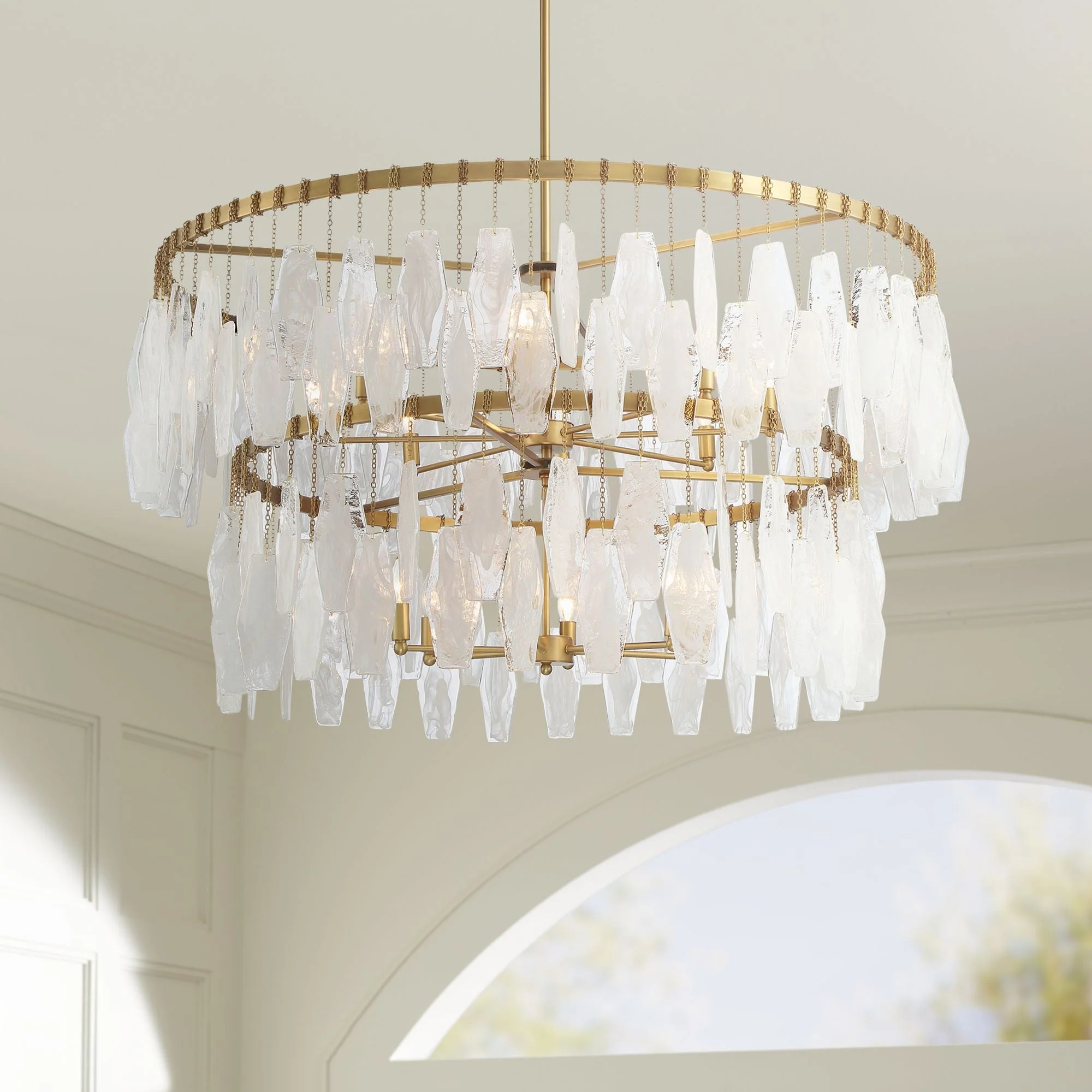 Minka-Lavery Willow 14-Light 45-in Legacy Brass Indoor Pendant - Image 1