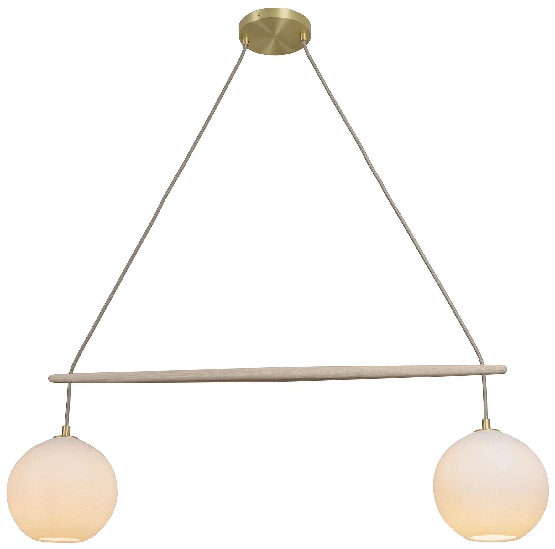 Miro 9" Wide Clear Bubble Glass Walnut Crossbar Chandelier Black Accen - Image 1