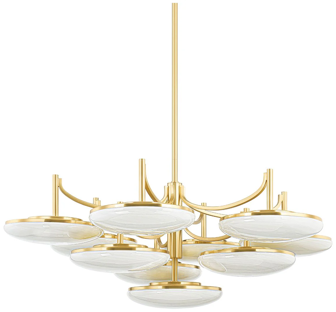Mitzi Bregman 44" Wide Aged Brass 10-Light LED Chandelier - Image 1