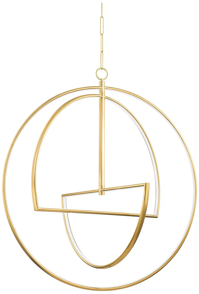 Mitzi Welland 40" Wide Aged Brass LED Chandelier - Image 1