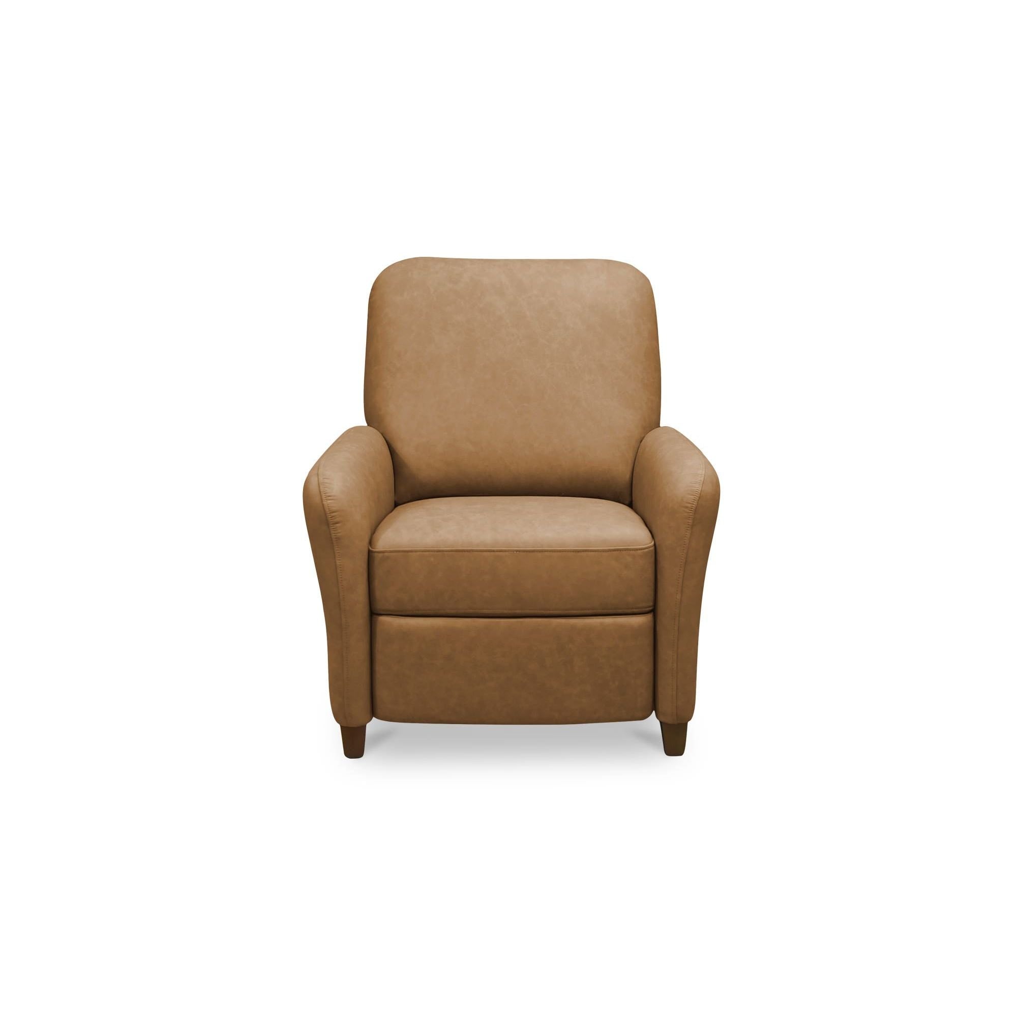 Moe's Home Collection Luna Tan Leather Recliner Chair - Image 1