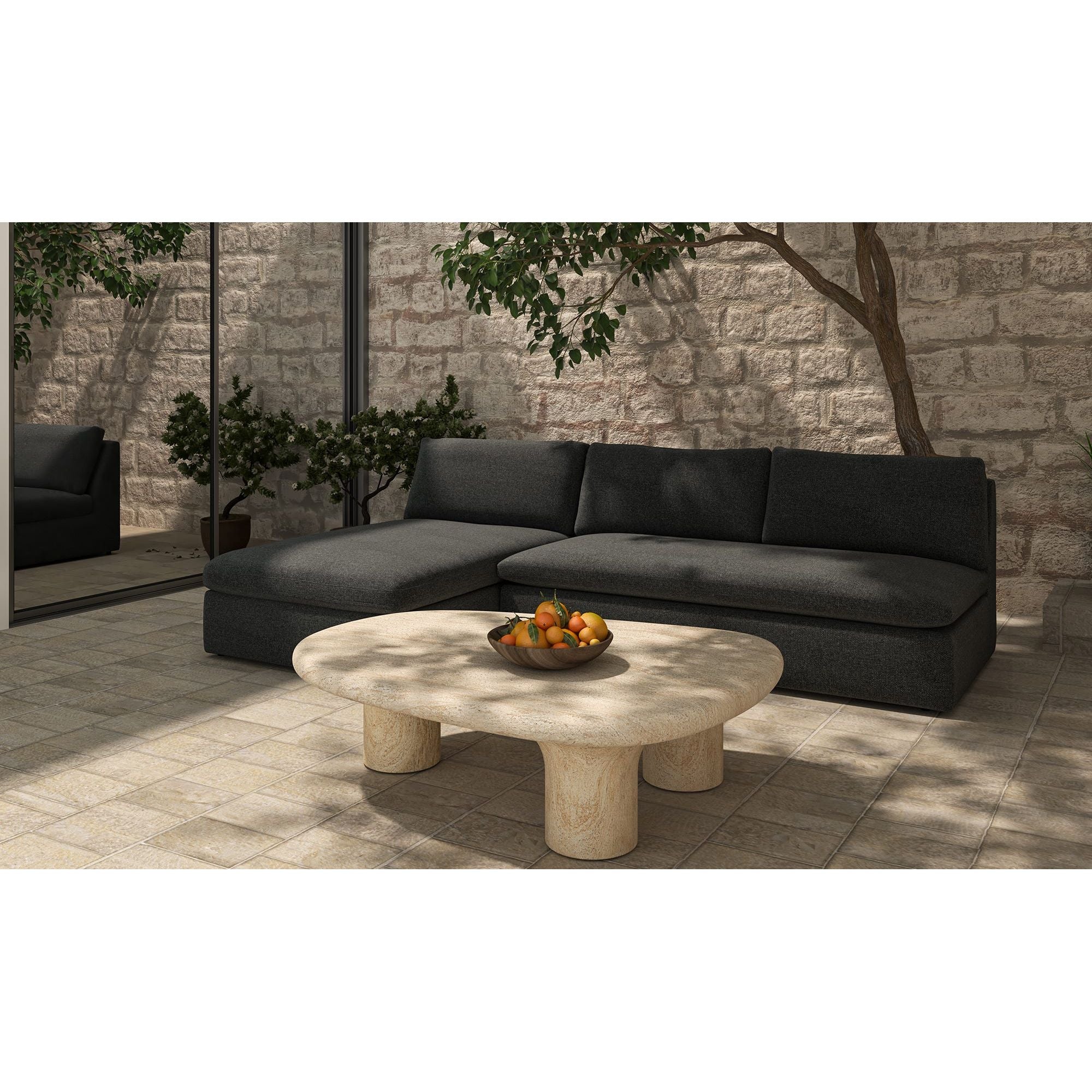 Moe’s Home Collection Miles Charcoal Outdoor Chaise - Image 2