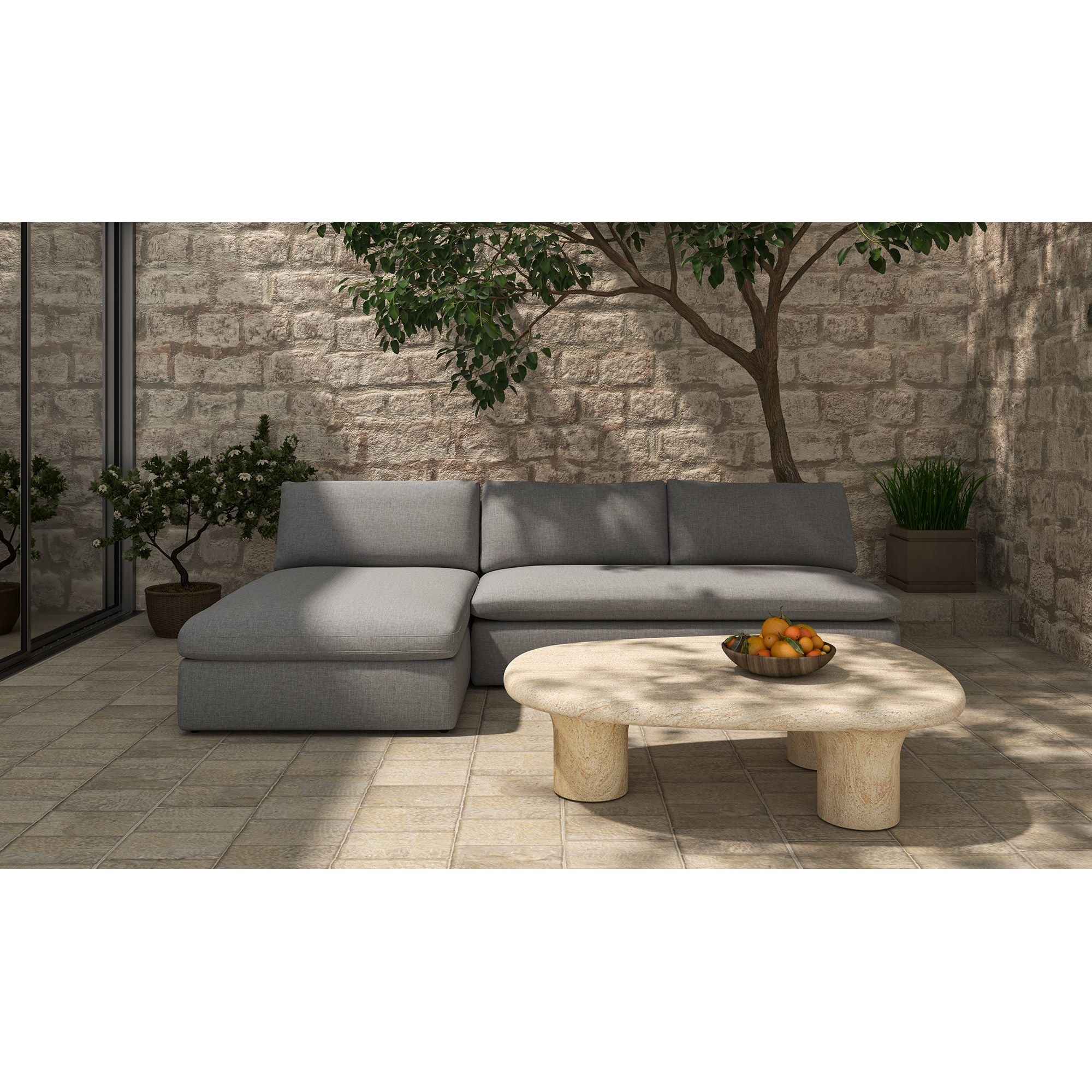 Moe’s Home Collection Miles Light Grey Outdoor Chaise - Image 2