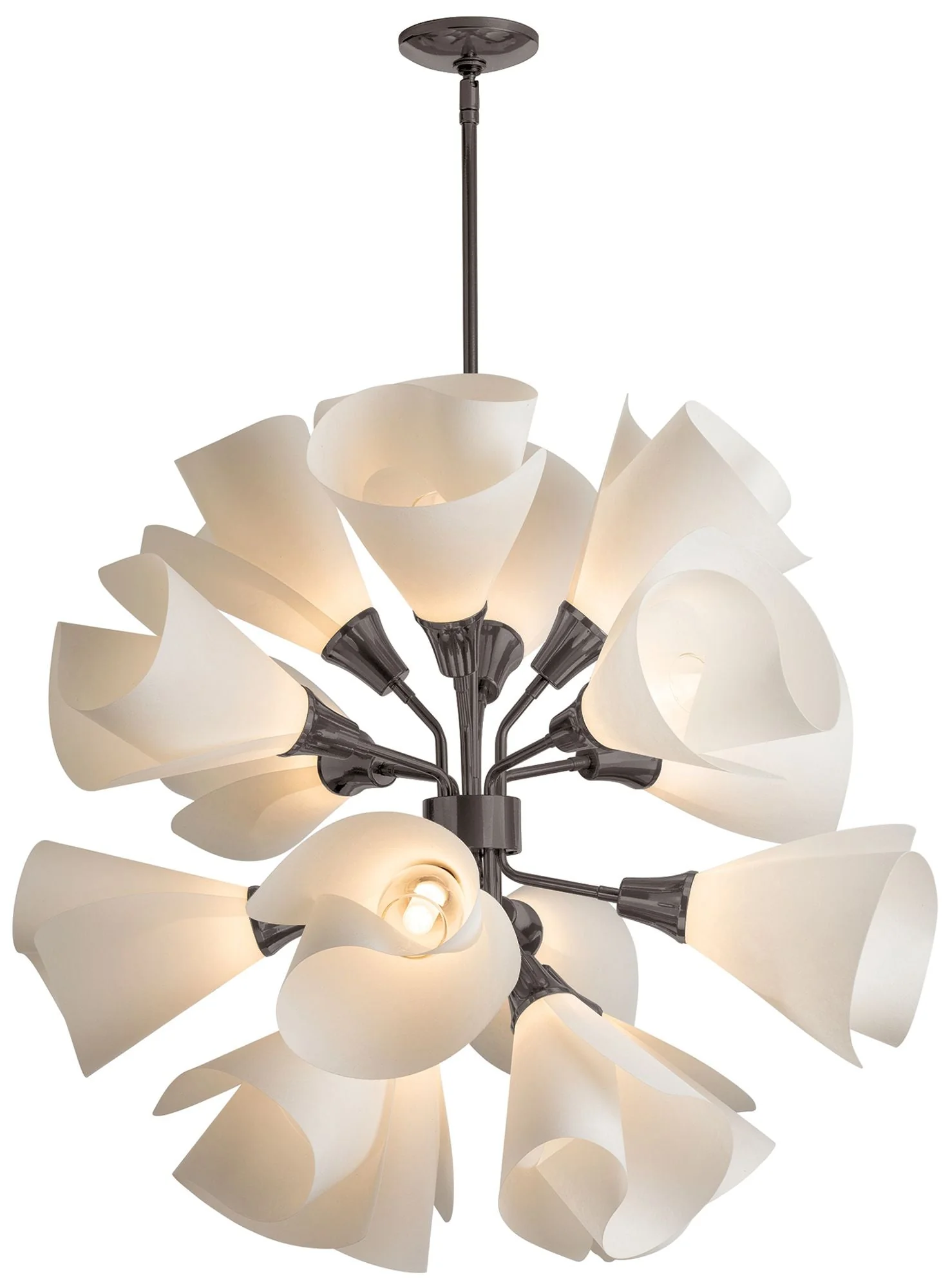 Mobius 16-Light Orb Pendant - Smoke Finish - Frost Shade - Standard Height - Image 1