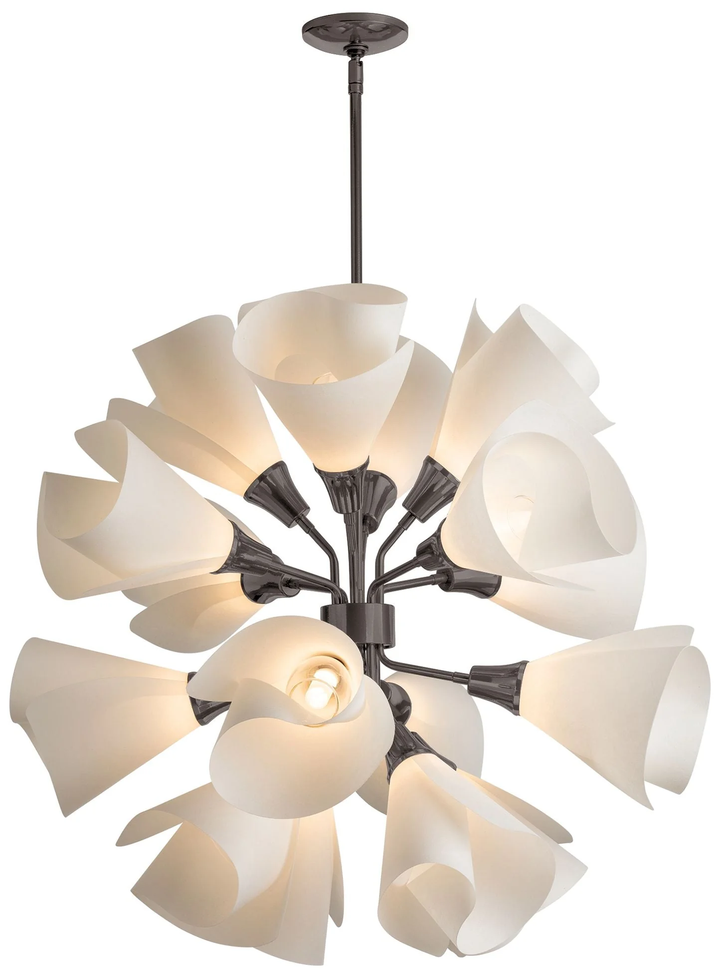 Mobius 31" Wide 16.Light Dark Smoke Orb Pendant With Spun Frost Shade - Image 1