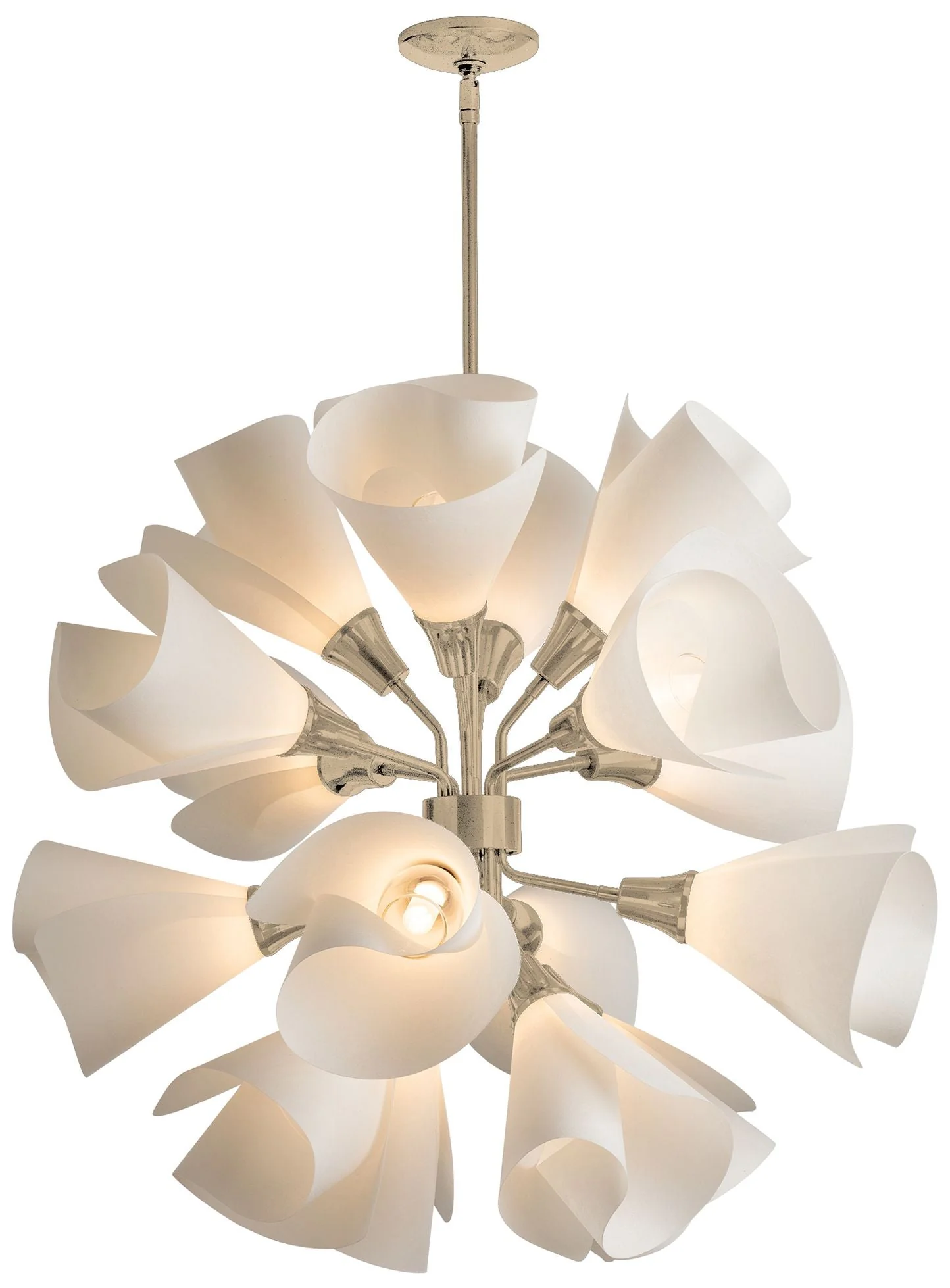 Mobius 31" Wide Soft Gold 16-Light Starburst Orb Pendant - Image 1