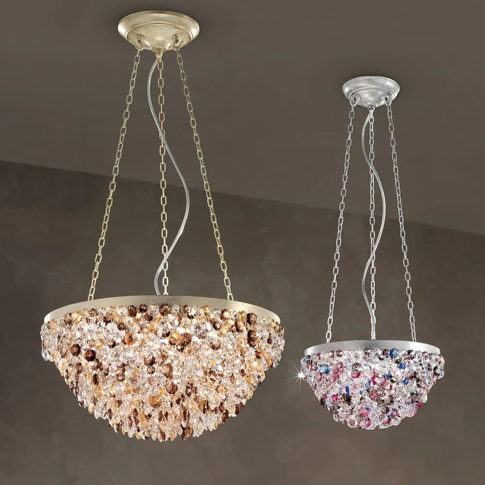 Modern Coloured Glass Chandelier - Image 1