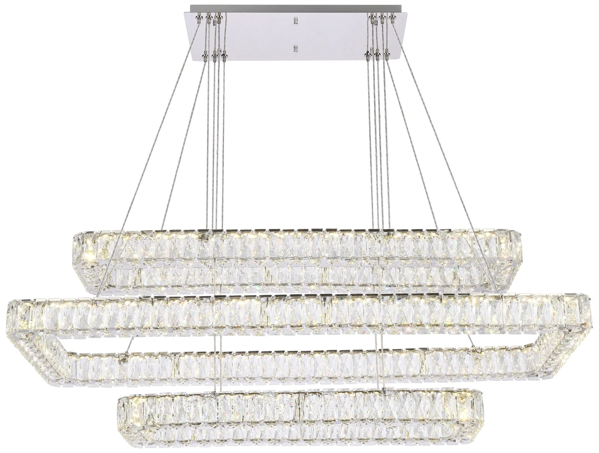 Monroe 50" Led Triple Rectangle Pendant - Image 2