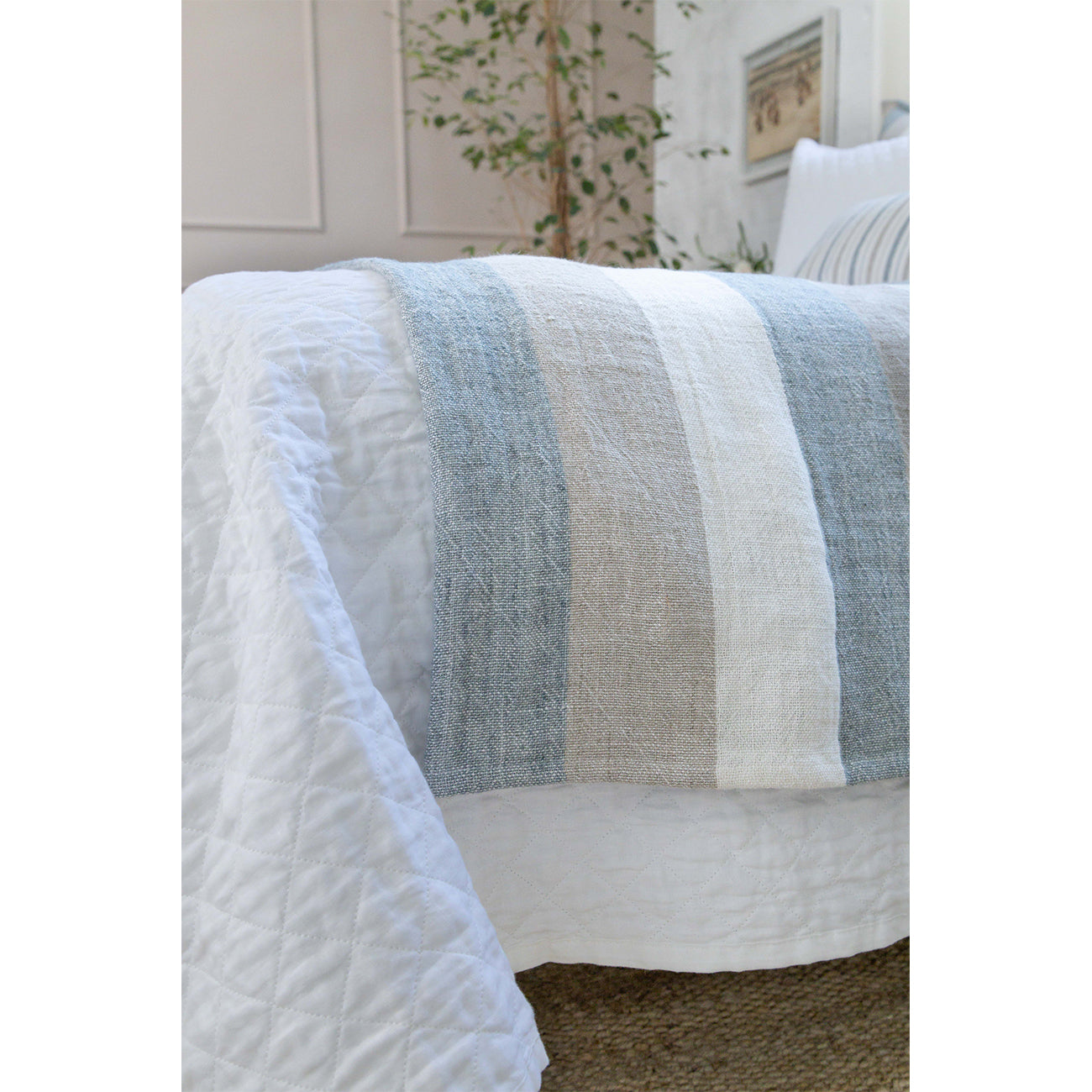 Pom Pom at Home Monterey Ocean and Natural Blanket ~ Available in Queen and King Sizes - Image 2